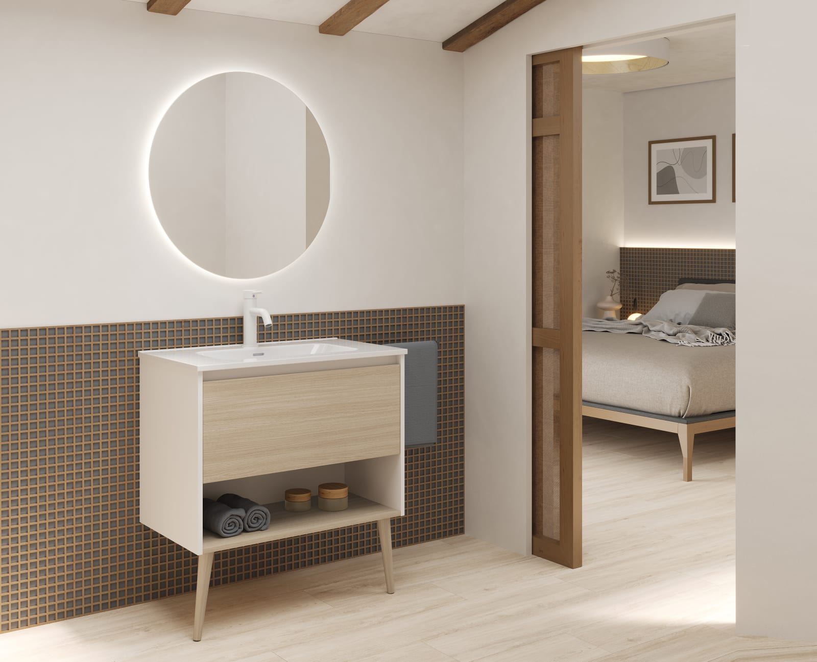 Conjunto mueble de baño Amizuva Nara Principal 0