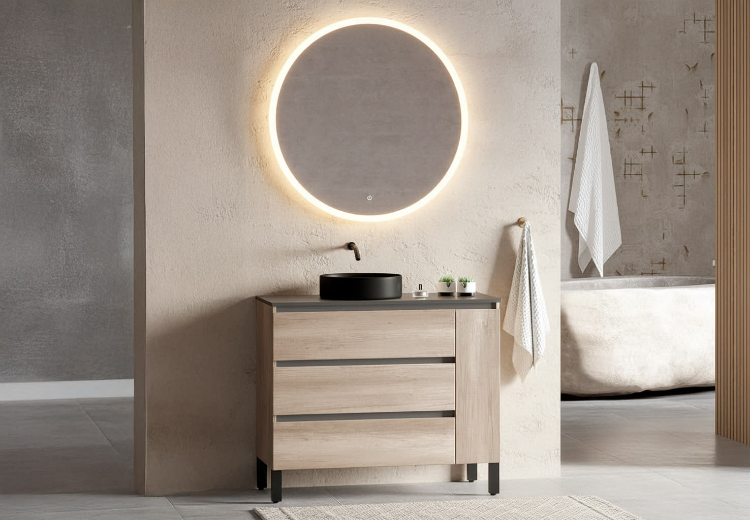 Mueble de baño con encimera de madera Campoaras Kloe Principal 0