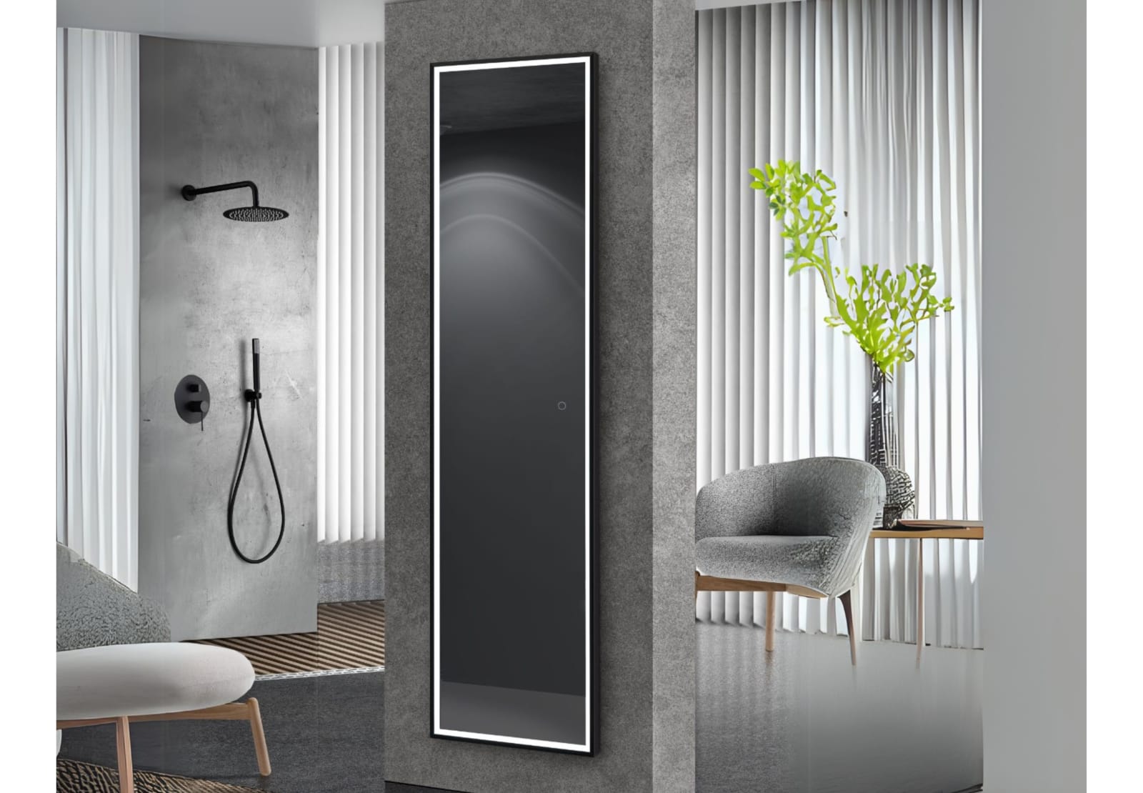 Espejo de baño con luz LED Ledimex New York Principal 0