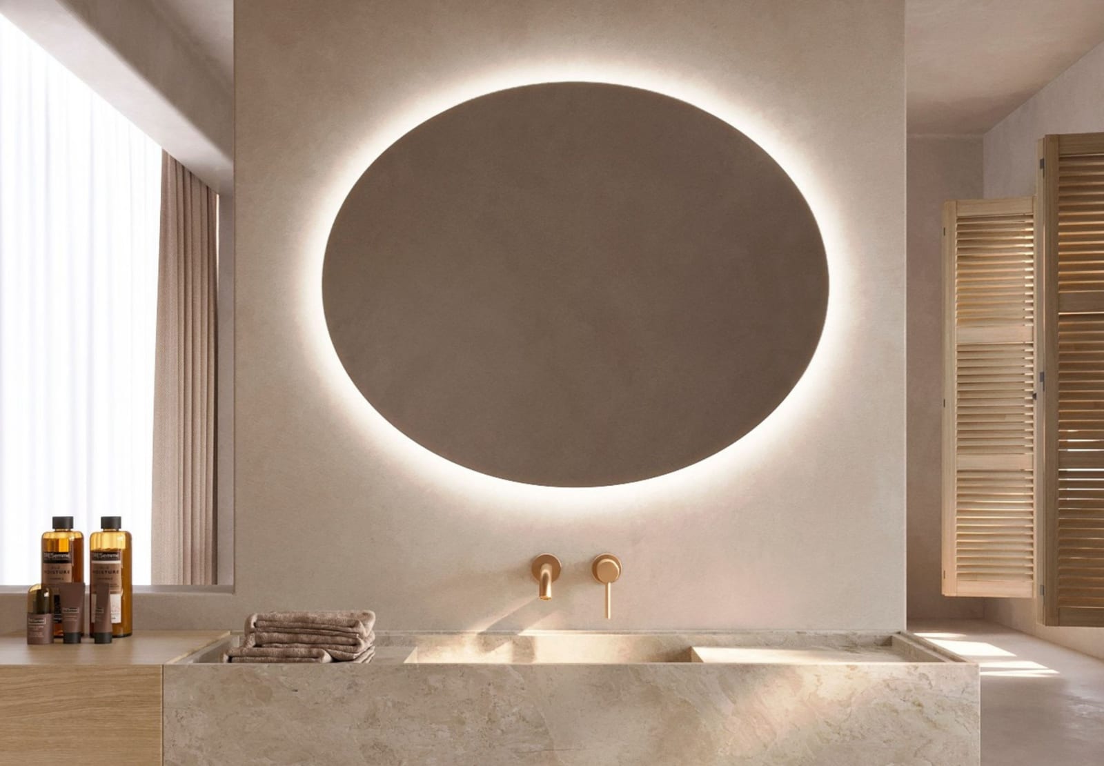 Espejo de baño con luz LED Ledimex Oval Principal 0