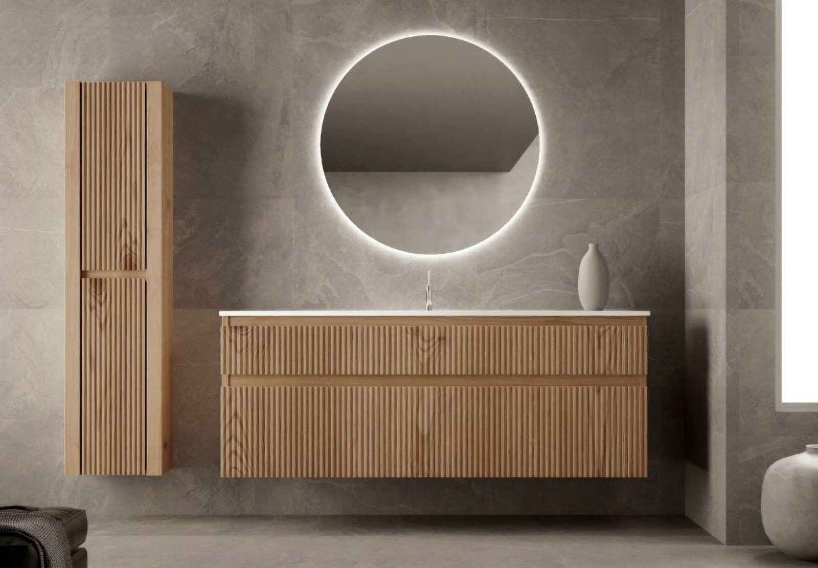 Conjunto de mueble de baño de madera maciza palilleria Bruntec Alpes 2 Principal 0