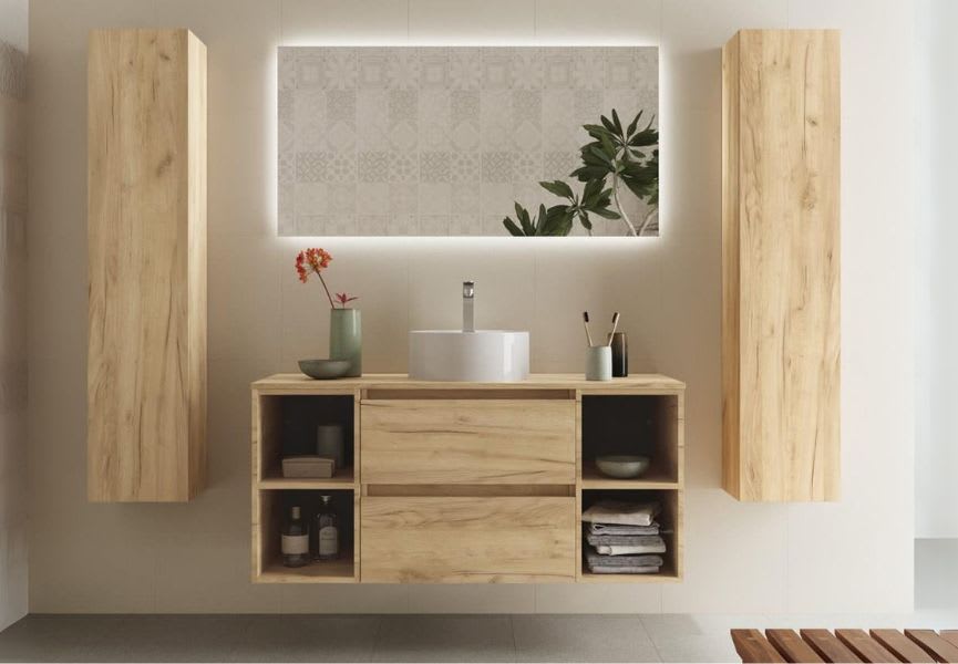 Conjunto mueble de baño con lavabo sobre encimera Salgar Bequia Principal 0
