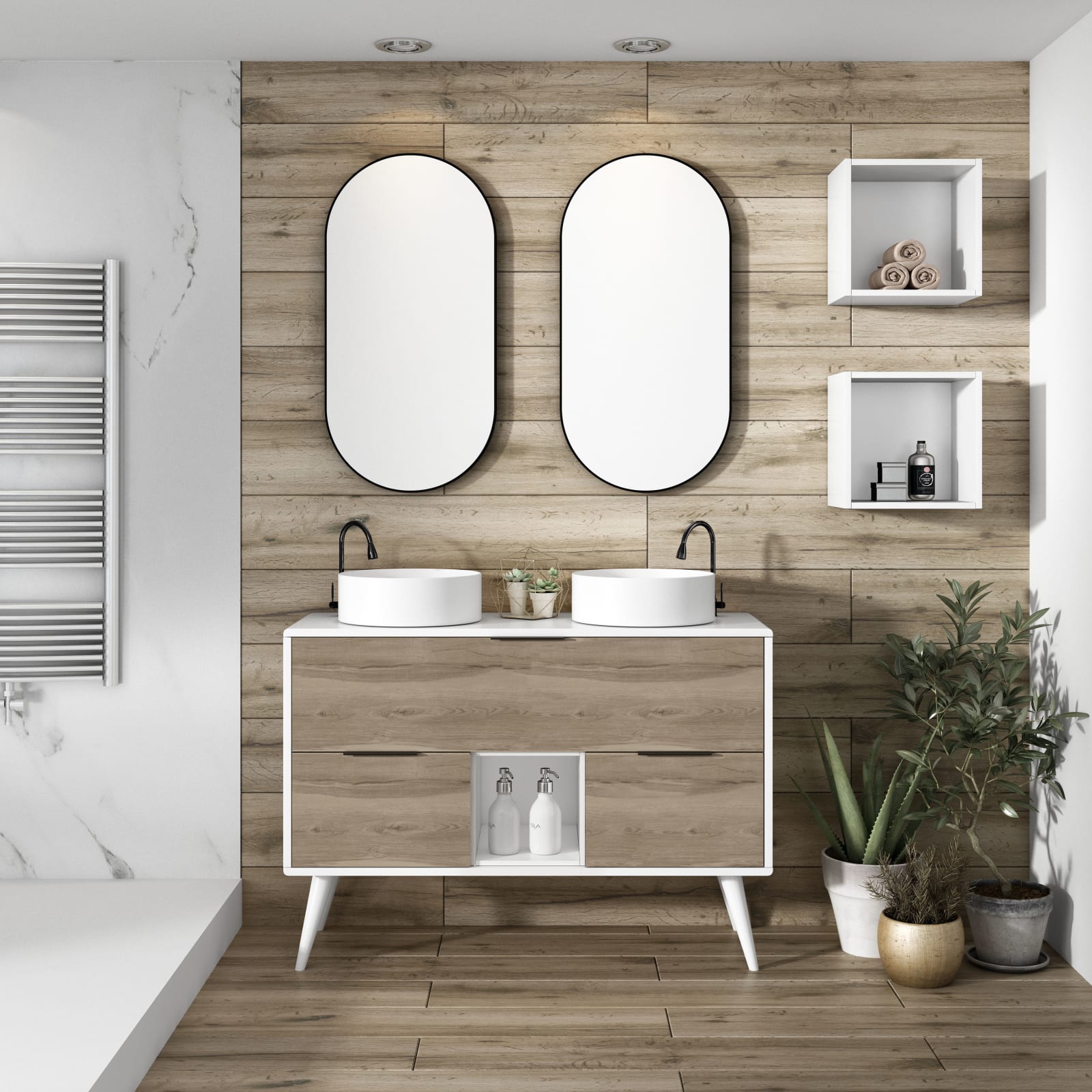 Mueble de baño con encimera de madera Campoaras Vintass Principal 0