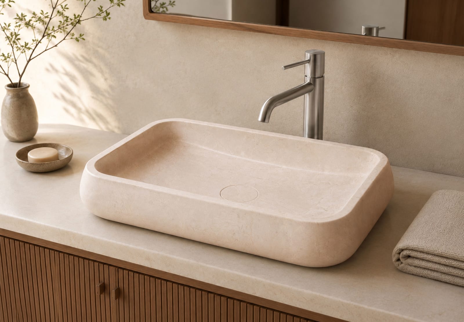 Lavabo de mármol natural Bruntec Rubí Principal 0