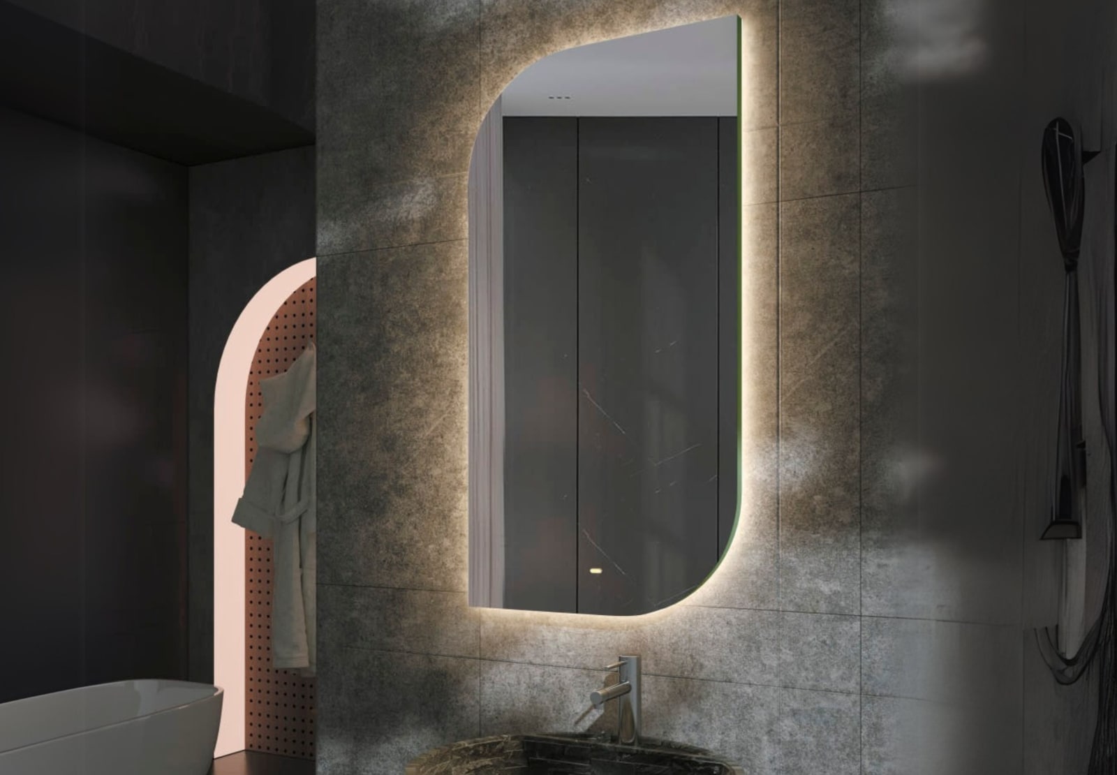 Espejo de baño con luz LED Ledimex Cardiff Principal 0