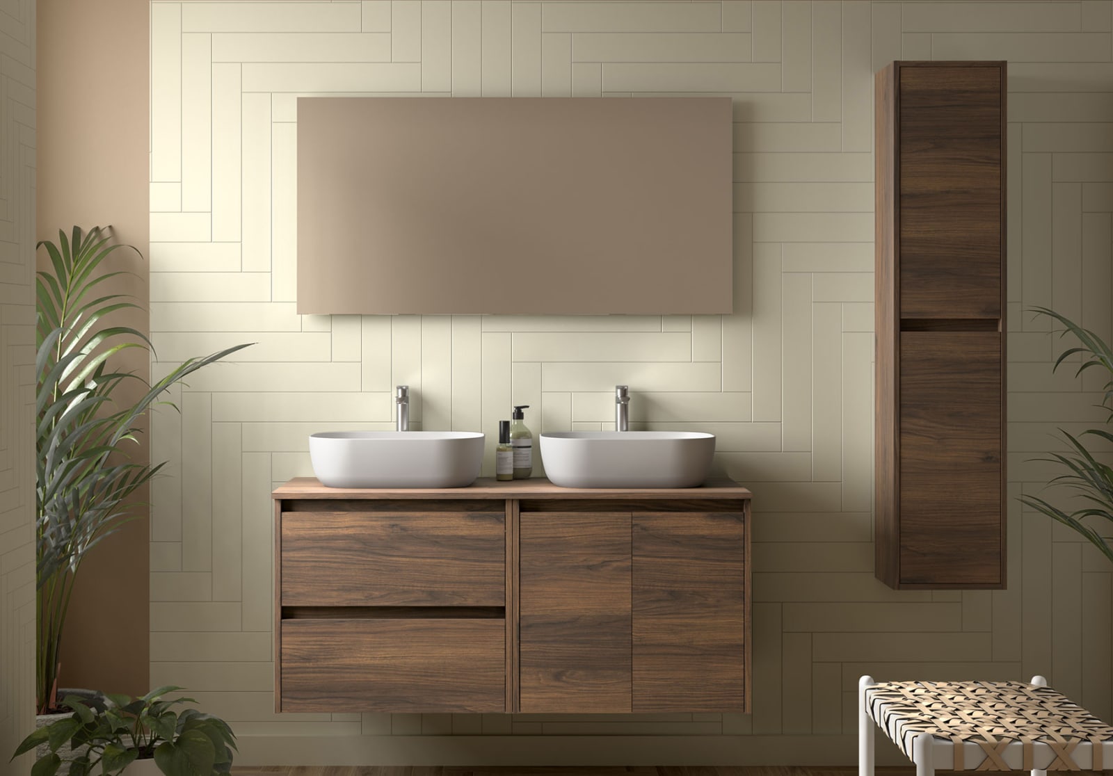 Mueble de baño con encimera de madera Salgar Noja Principal 0