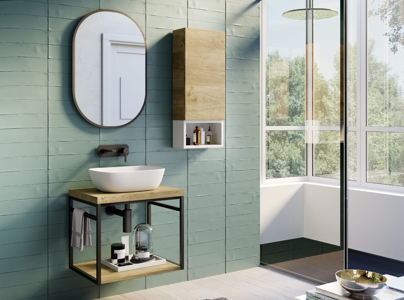 Mueble de baño con encimera Coycama Kirk Industrial Principal 0