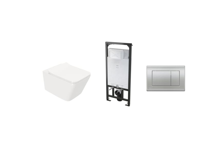 Pack inodoro suspendido + cisterna empotrada + pulsador Strohm Teka Soller Principal 0