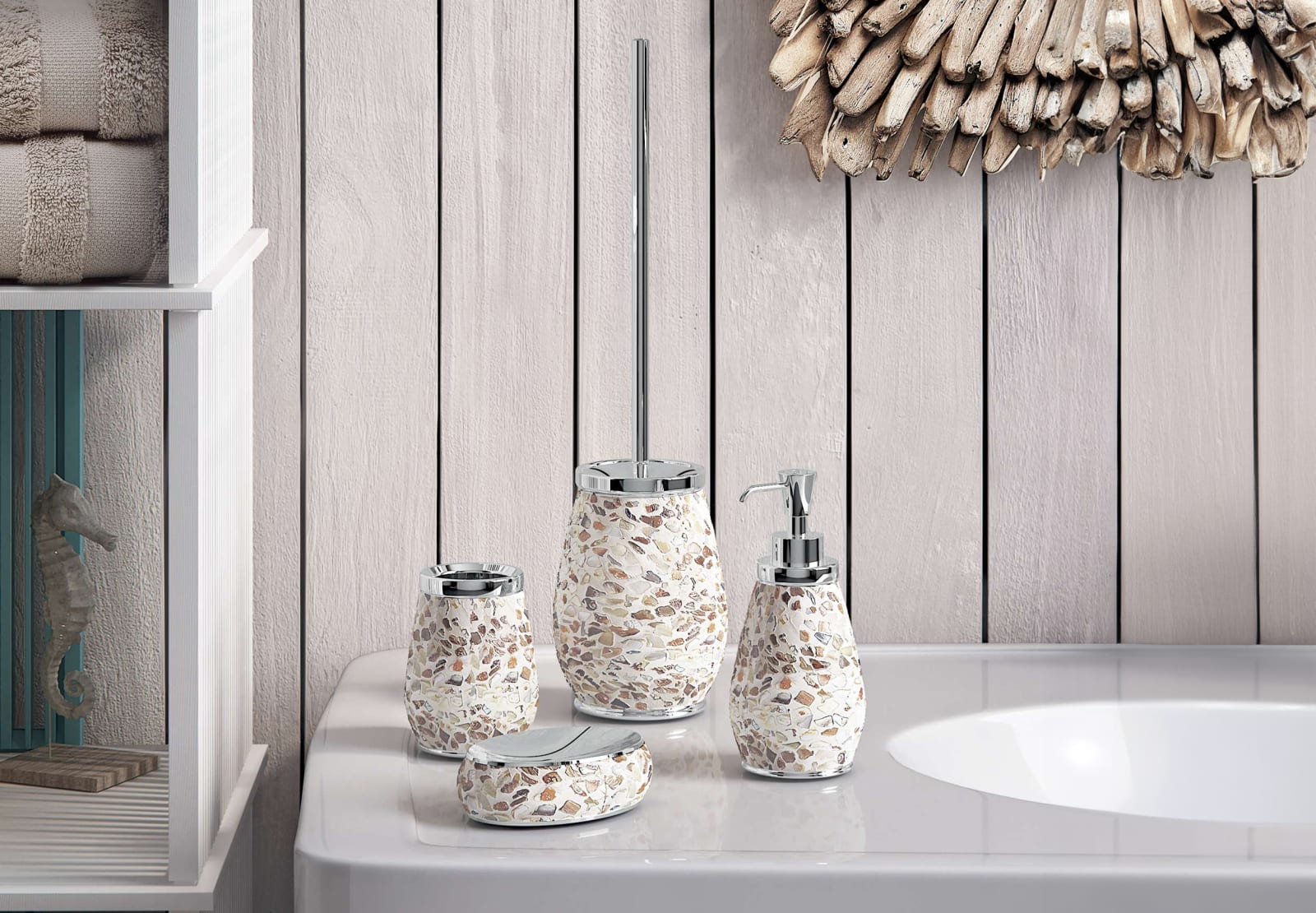 Conjunto de accesorios de baño Gedy Marina Principal 0