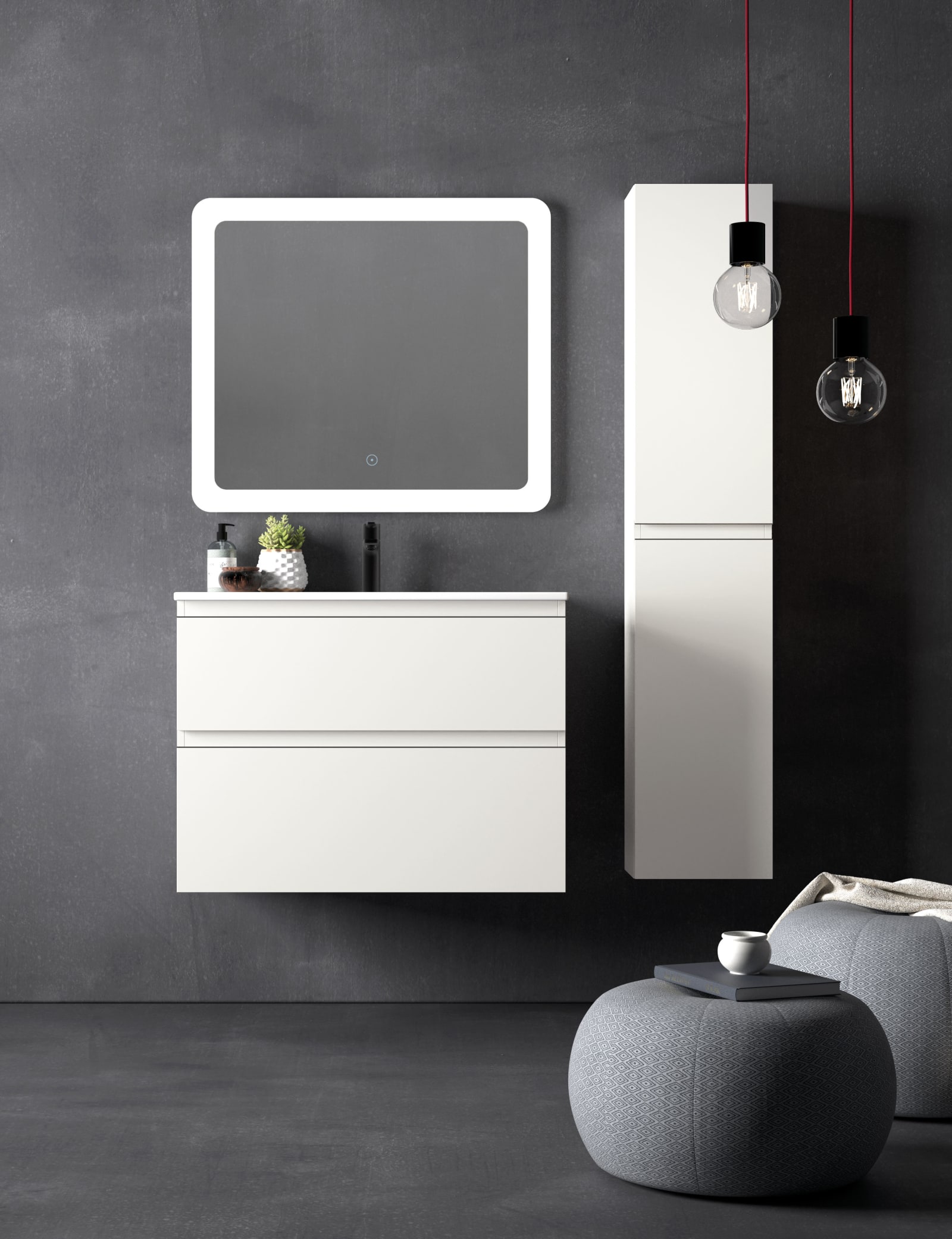 Mueble de baño de fondo reducido 39 cm Avila dos Carmen Principal 0