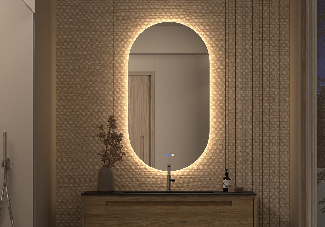 Espejo de baño con luz LED Bruntec Denia Principal 0