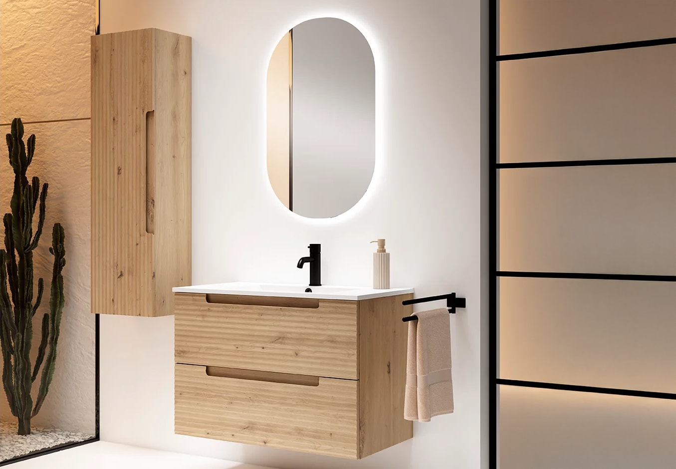 Conjunto mueble de baño de Viso Kyoto japandi Principal 0