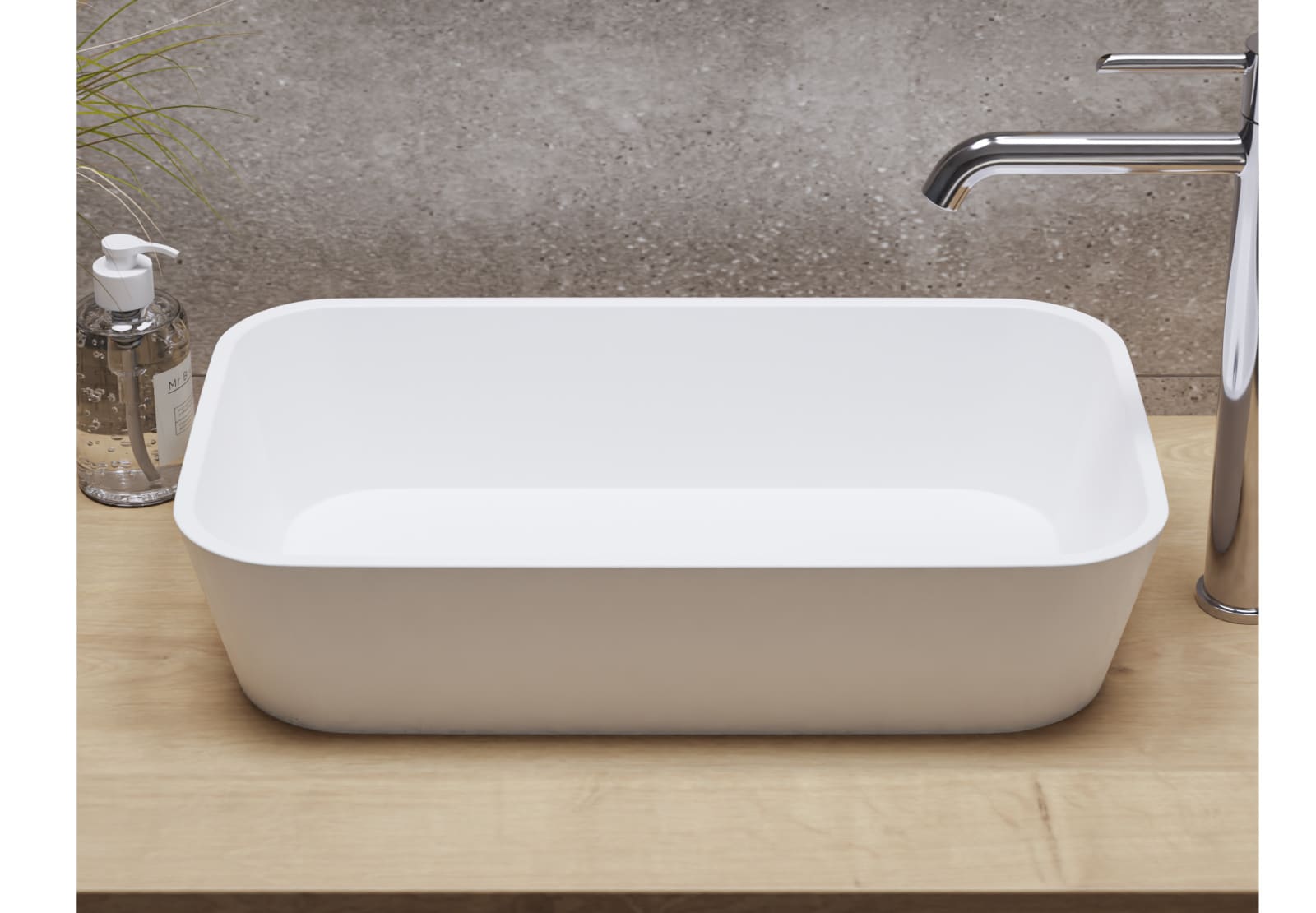Lavabo sobre encimera Art and Bath fondo reducido Biel Solid Principal 0