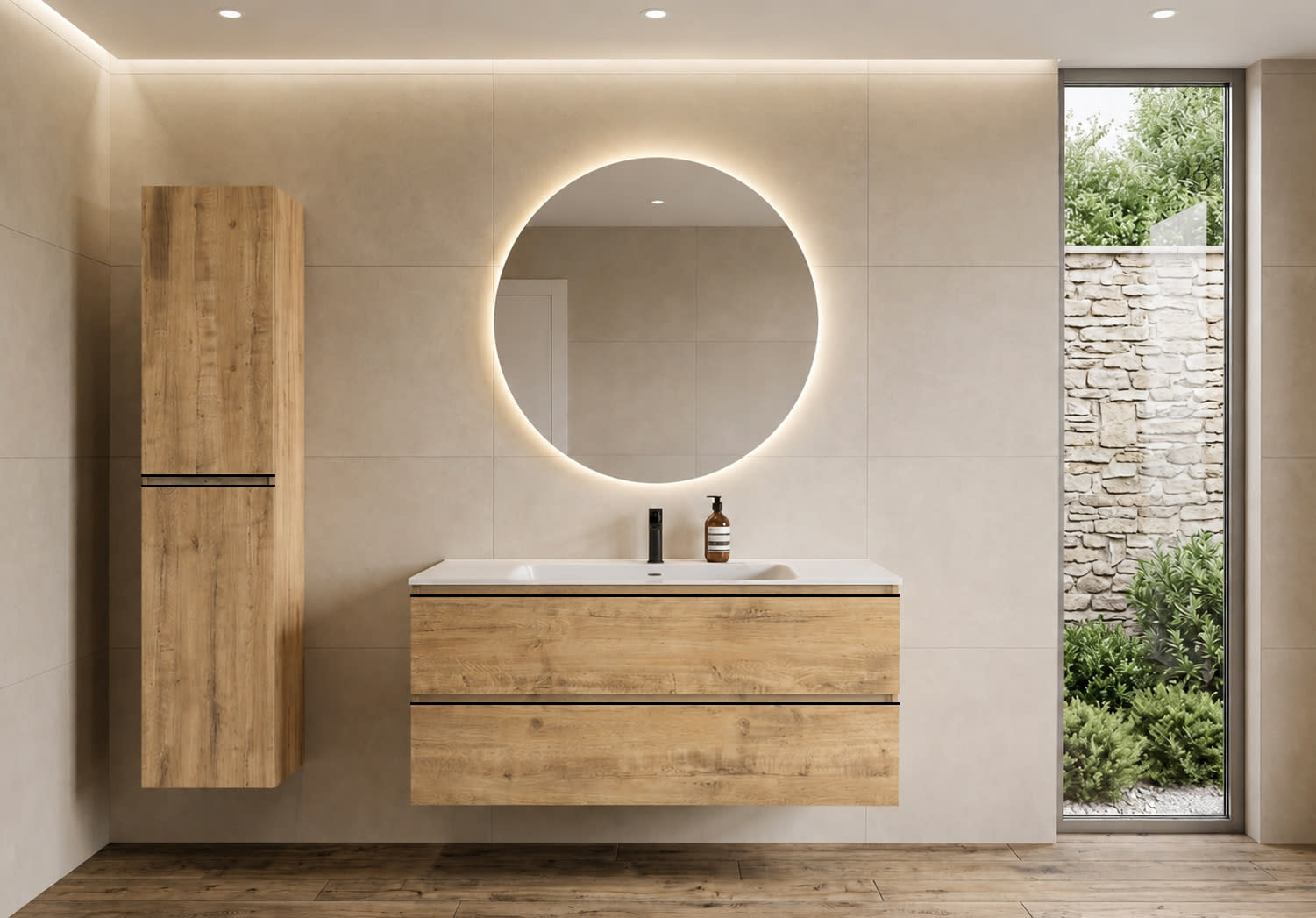 Conjunto mueble de baño moderno Bruntec Roma Principal 0