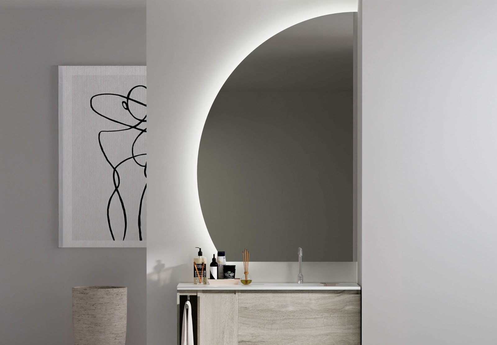 Espejo de baño con luz LED Bruntec Ciro Principal 0