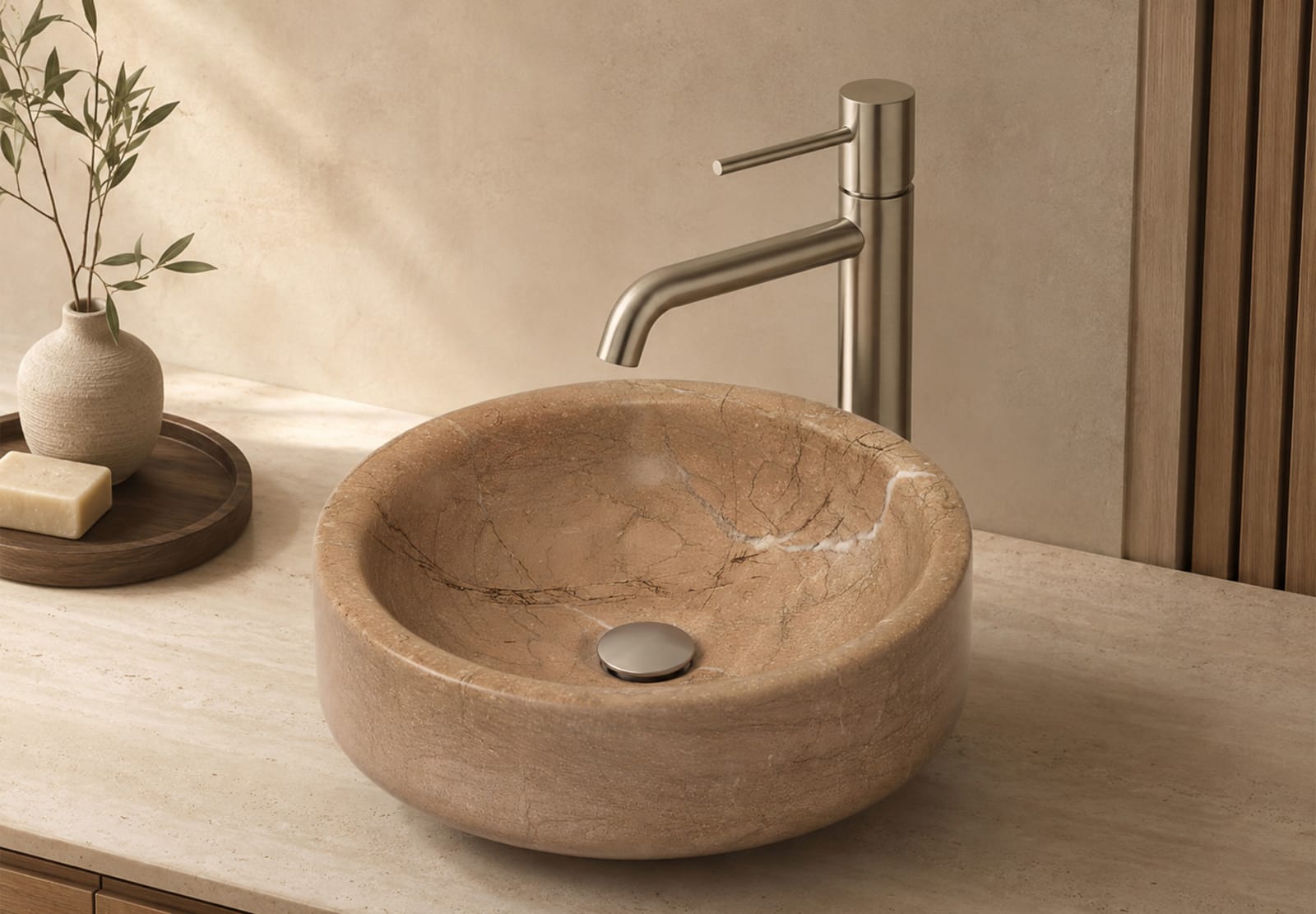 Lavabo de mármol natural Bruntec Navona Principal 0