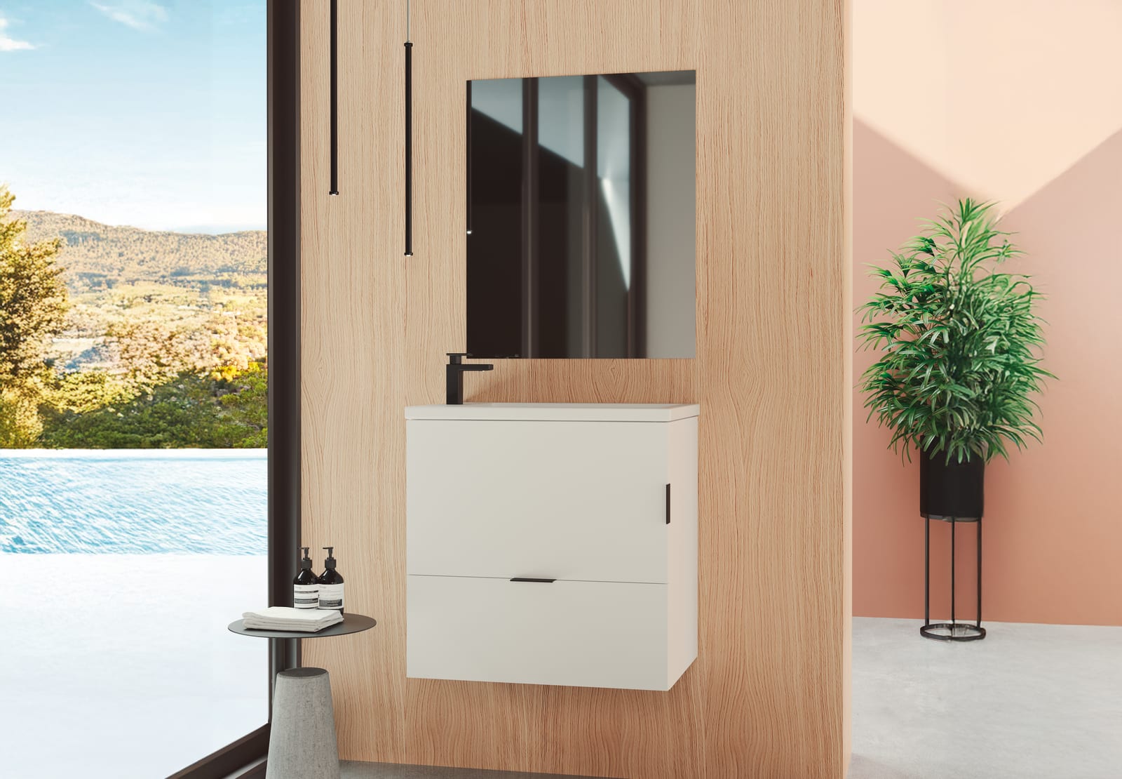Conjunto mueble de baño fondo reducido 35 cm Campoaras Petit Principal 0