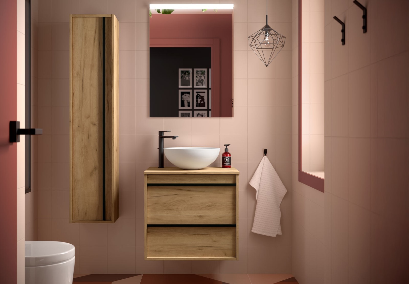 Mueble de baño con encimera de madera Salgar Attila Principal 0