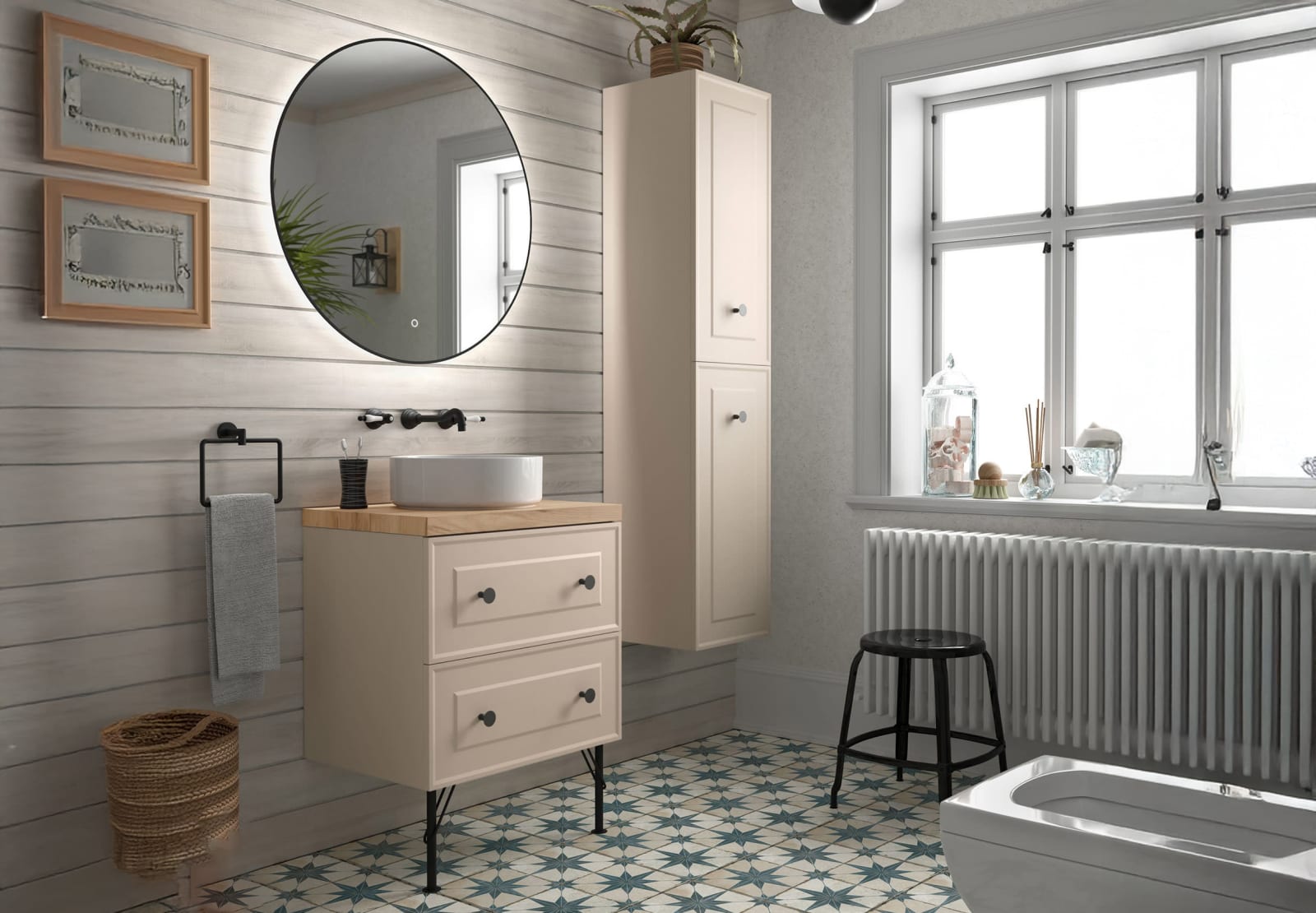 Mueble de baño con encimera de madera Salgar Renoir Principal 0