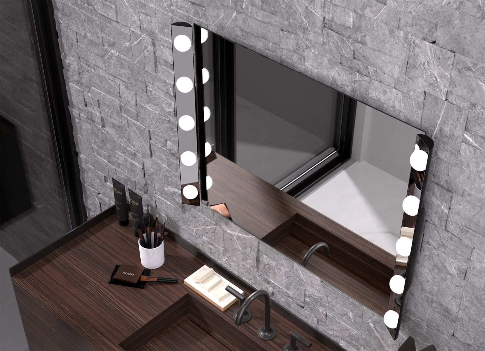 Espejo de baño con luz iluminaria Eurobath Hollywood Principal 0