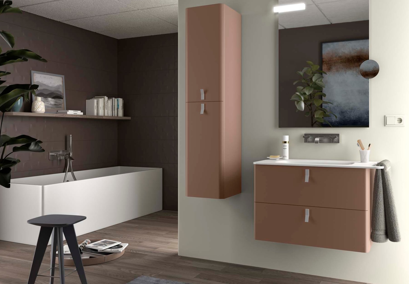 Conjunto mueble de baño con lavabo de ceramica Salgar Uniiq Principal 0