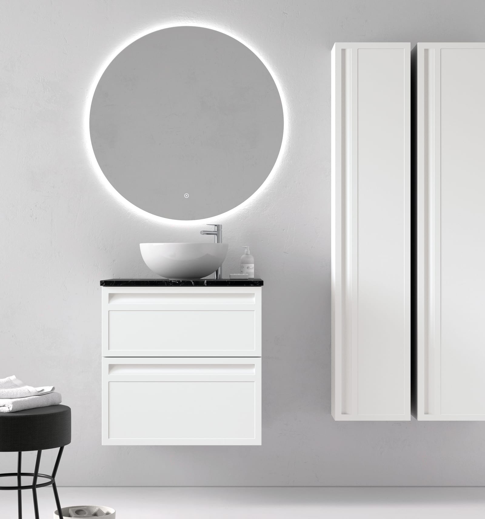 Mueble de baño con encimera de piedra Avila Dos Marina Principal 0