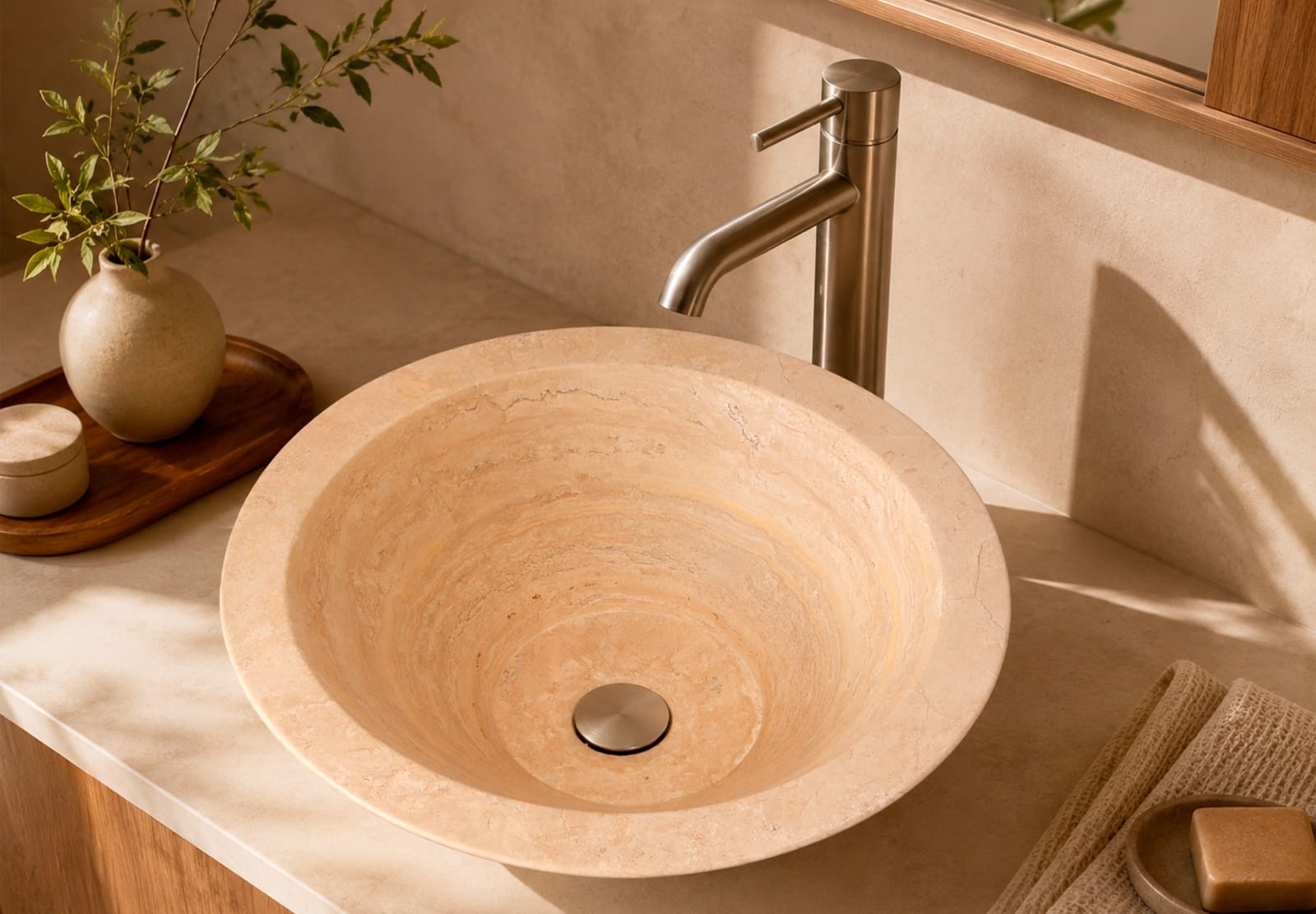 Lavabo de mármol natural Bruntec Cónico Principal 0