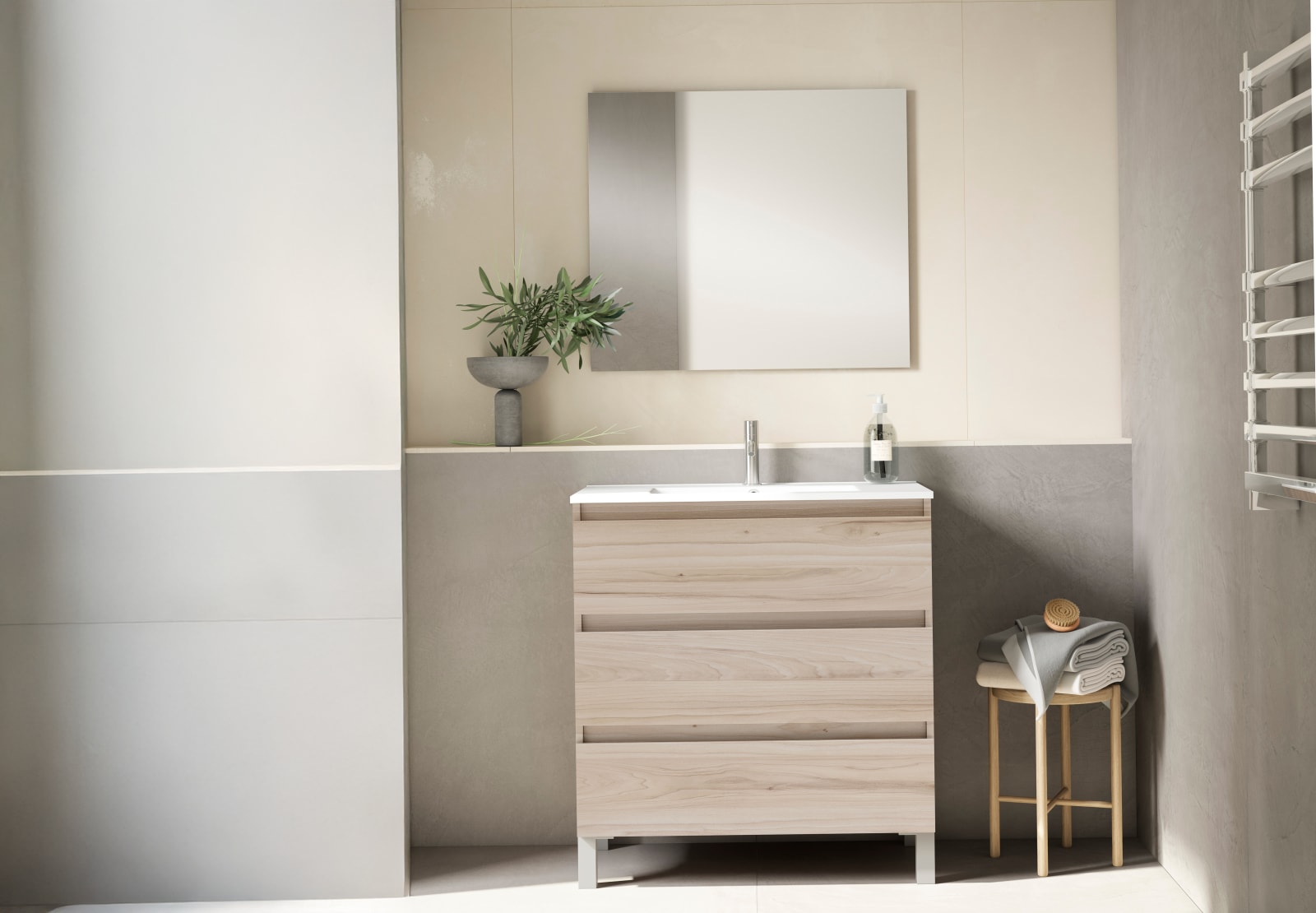 Mueble de baño fondo reducido 39.5 cm Viso Box Principal 0