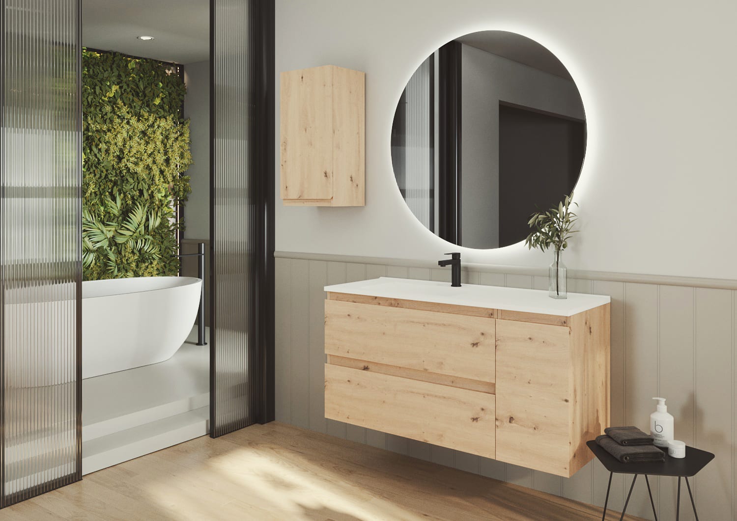 Mueble de baño color madera Bruntec Vilma Principal 0