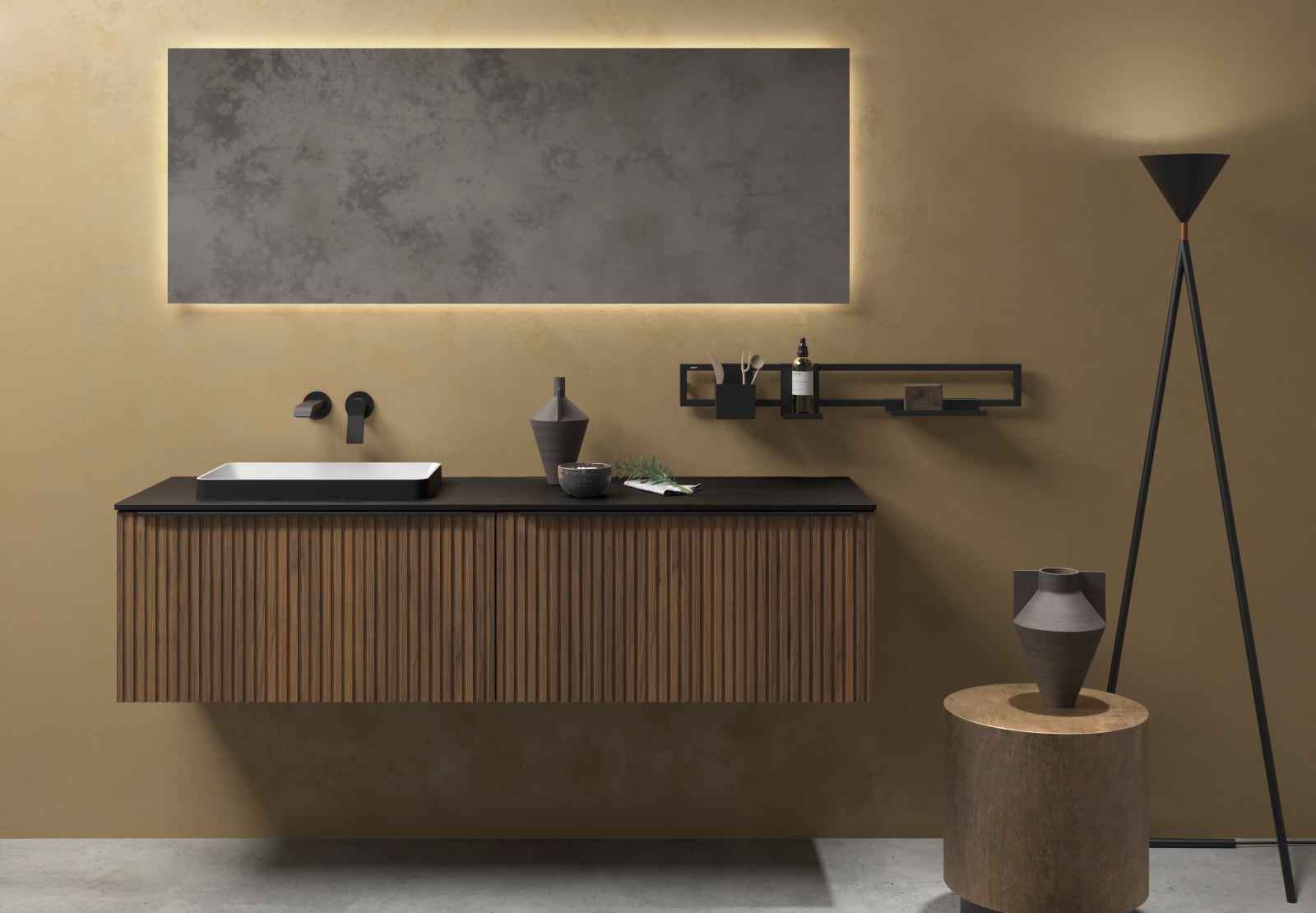 Mueble de baño con encimera de madera Salgar Biba Principal 0