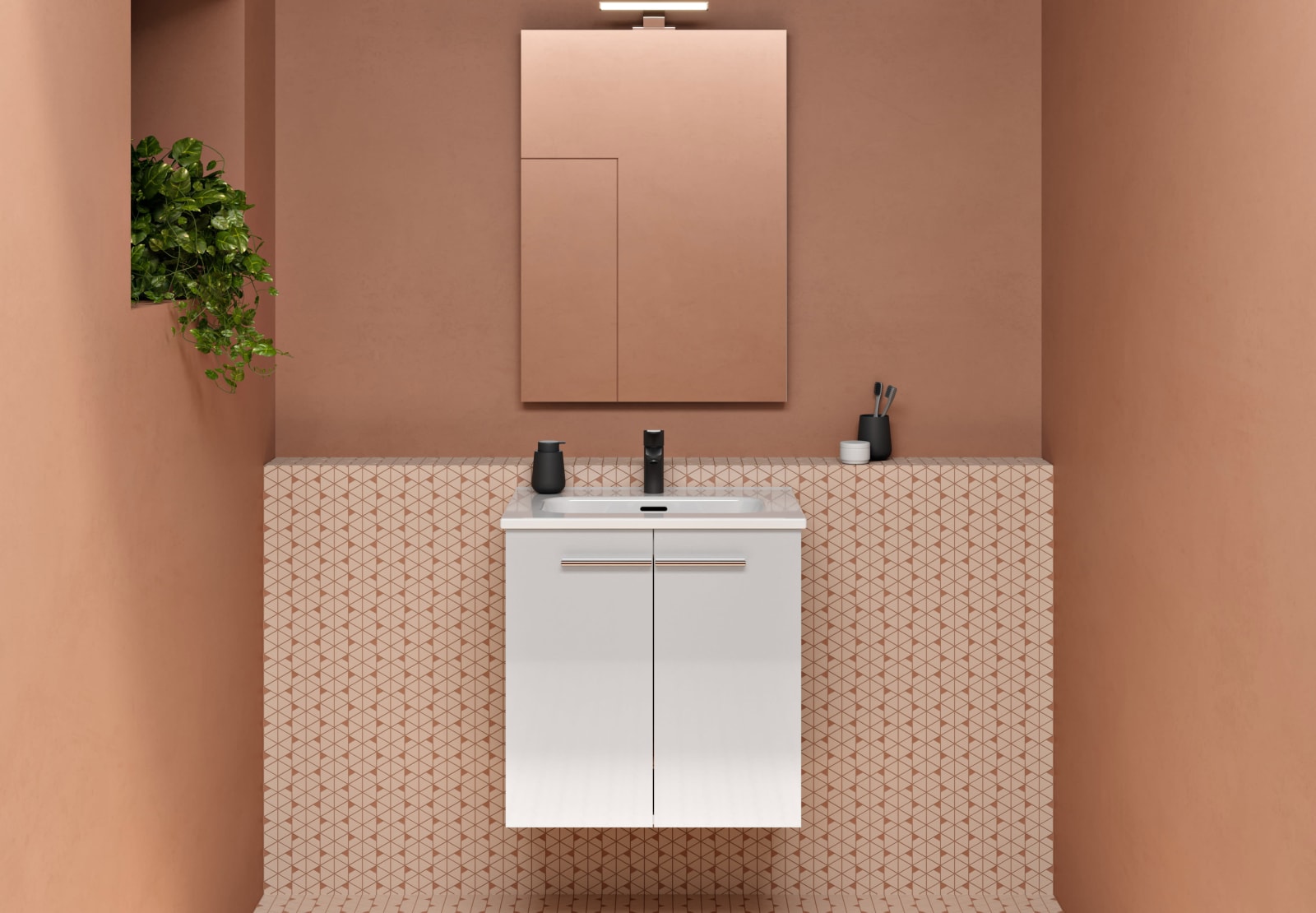 Conjunto completo mueble de baño fondo reducido 35 cm Royo Street Principal 0