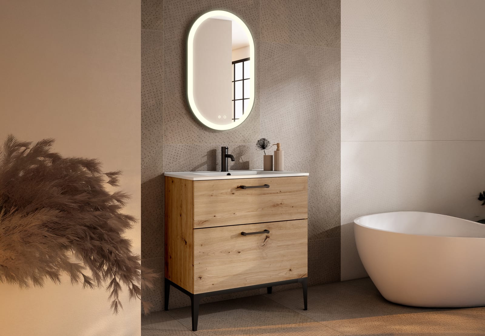 Conjunto mueble de baño con banquillo Viso Verso Principal 0
