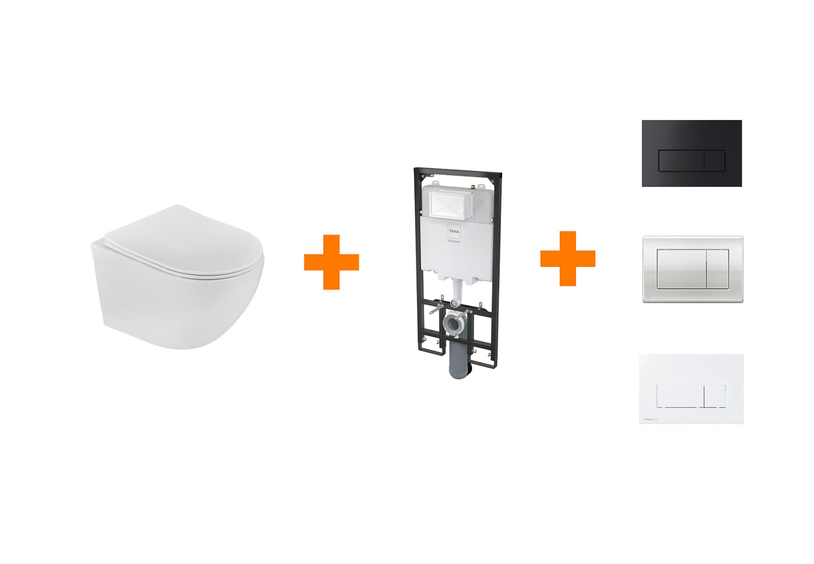 Pack inodoro suspendido + cisterna empotrada + pulsador Strohm Teka Manacor Principal 0