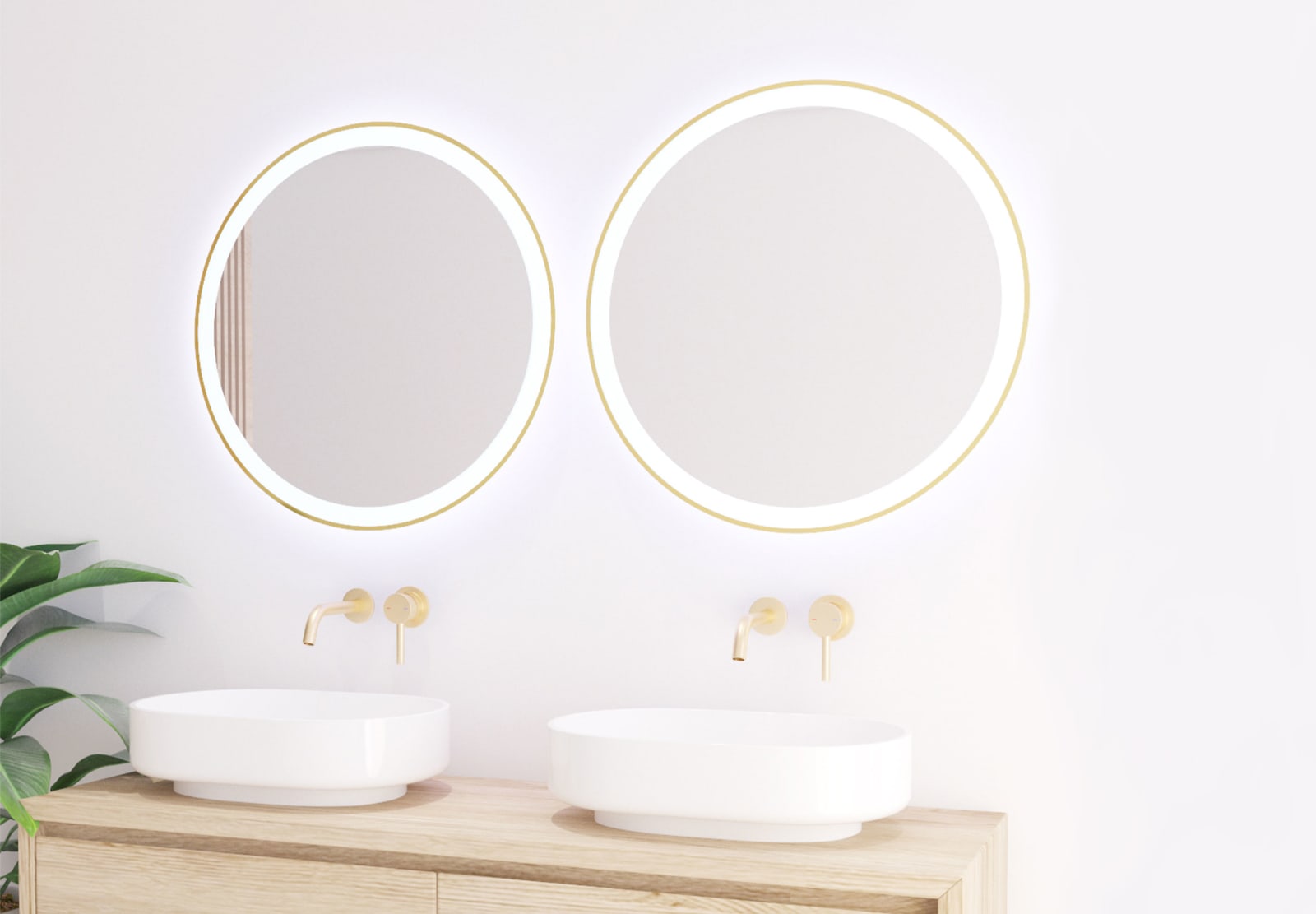 Espejo de baño con luz LED Bruntec Aura Principal 0