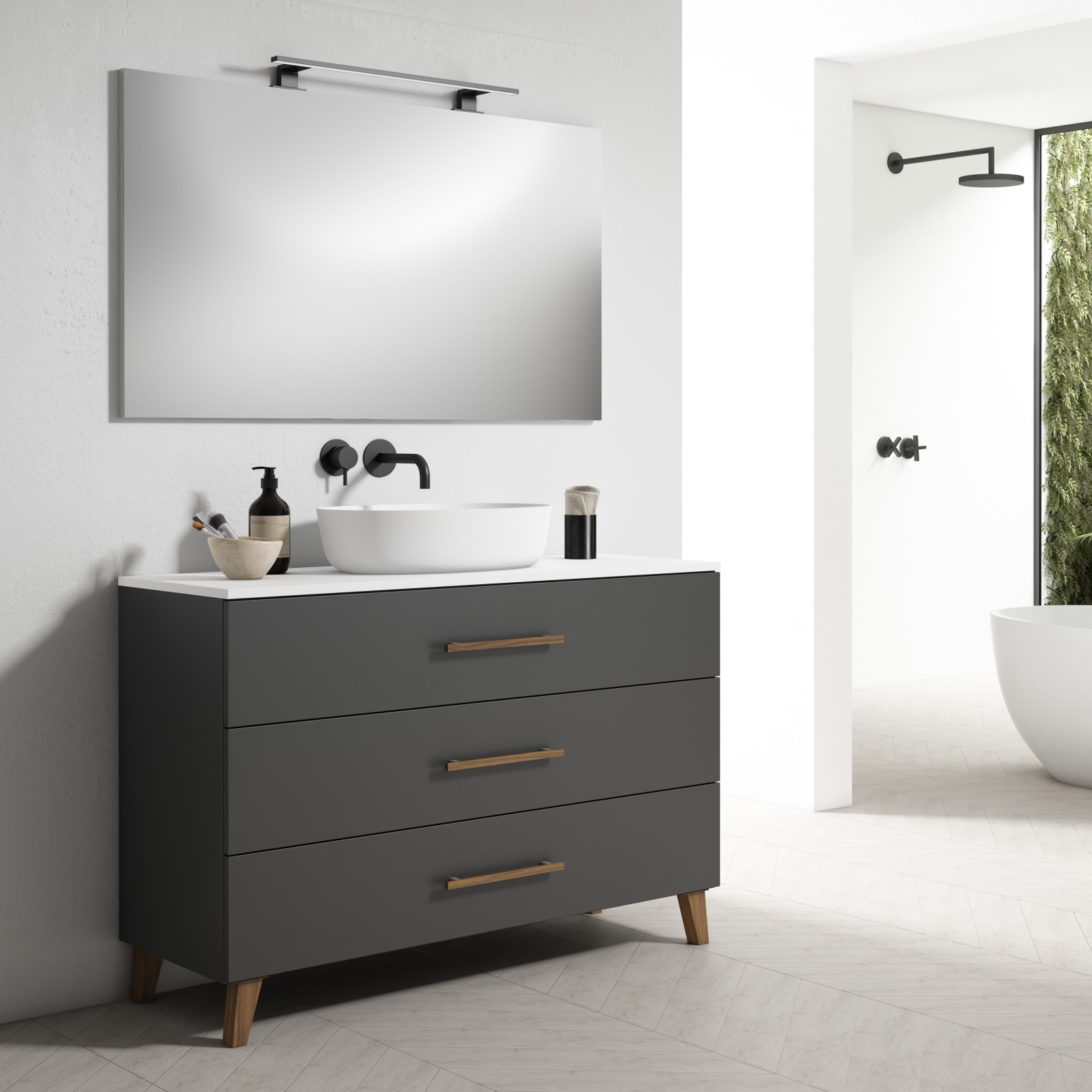 Mueble de baño con encimera de resina Bruntec Gaia Principal 0