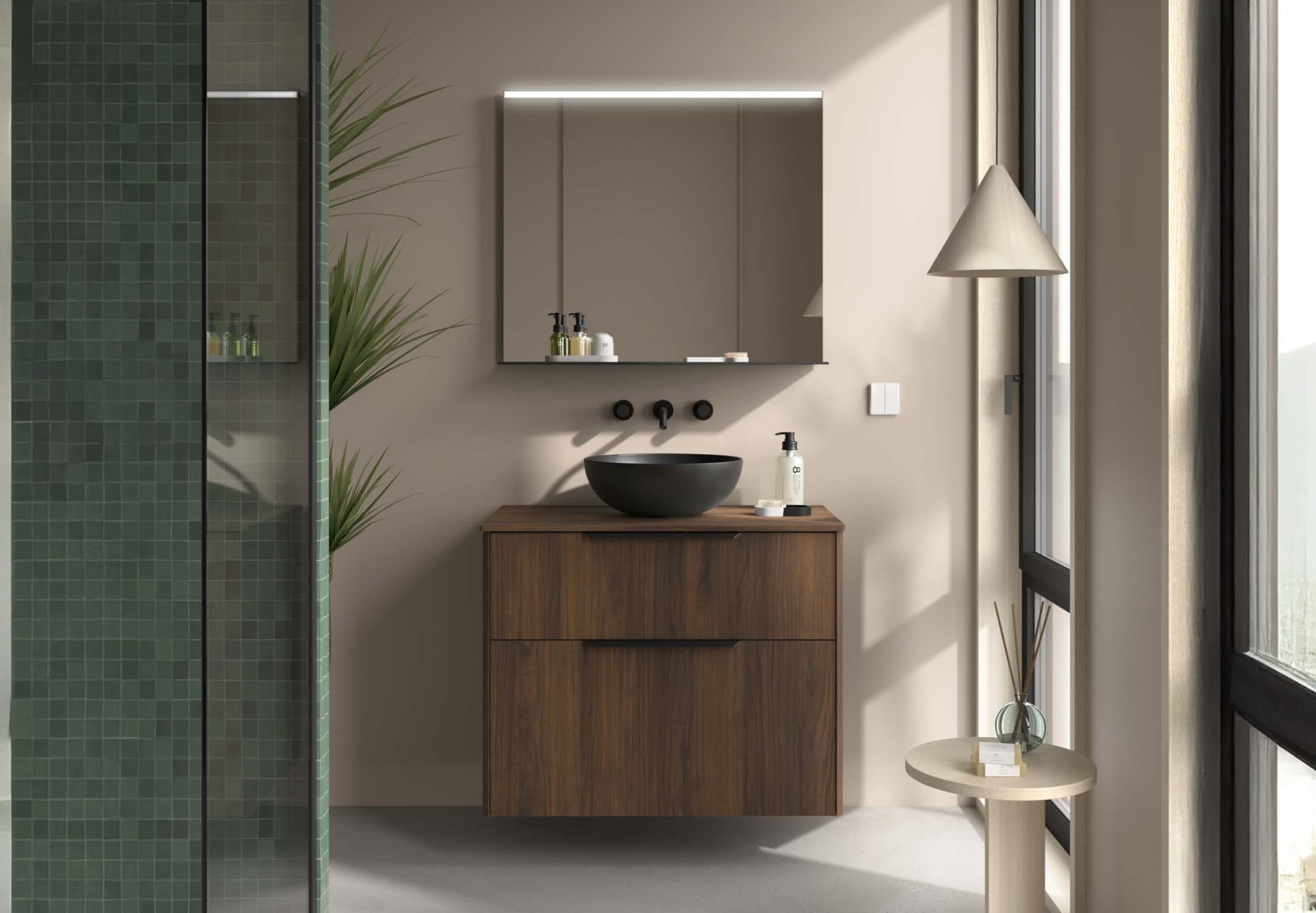 Mueble de baño con encimera de madera Salgar Luva Principal 0