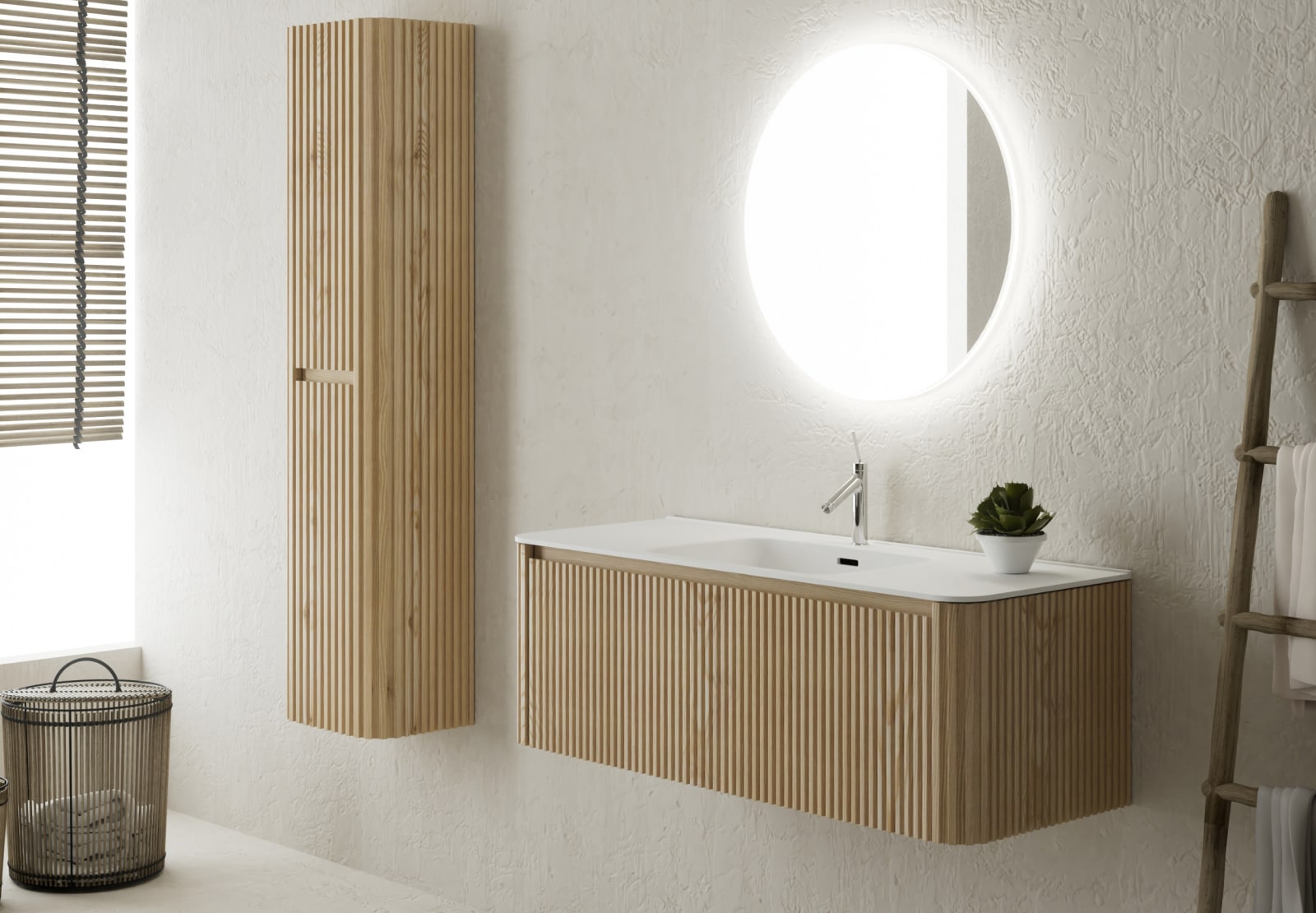 Conjunto de mueble de baño de madera maciza Bruntec Baviera Principal 0