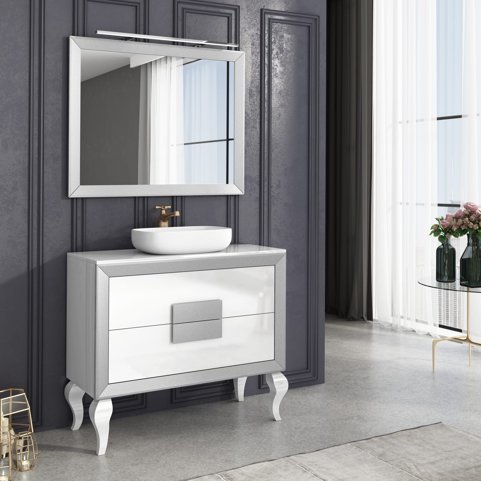 Mueble de baño con encimera de madera Campoaras L-Gant vintage Principal 0