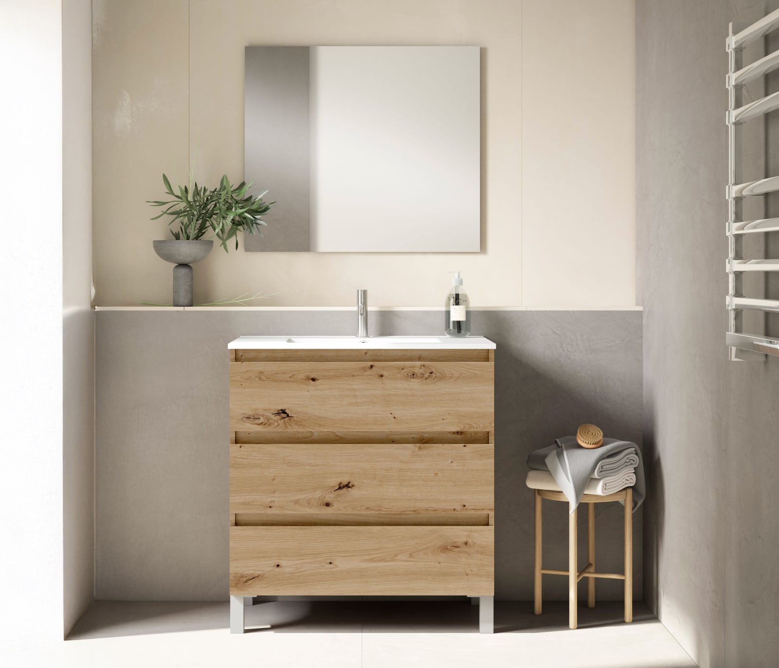 Conjunto mueble de baño fondo reducido 40 cm Viso Nido Principal 0