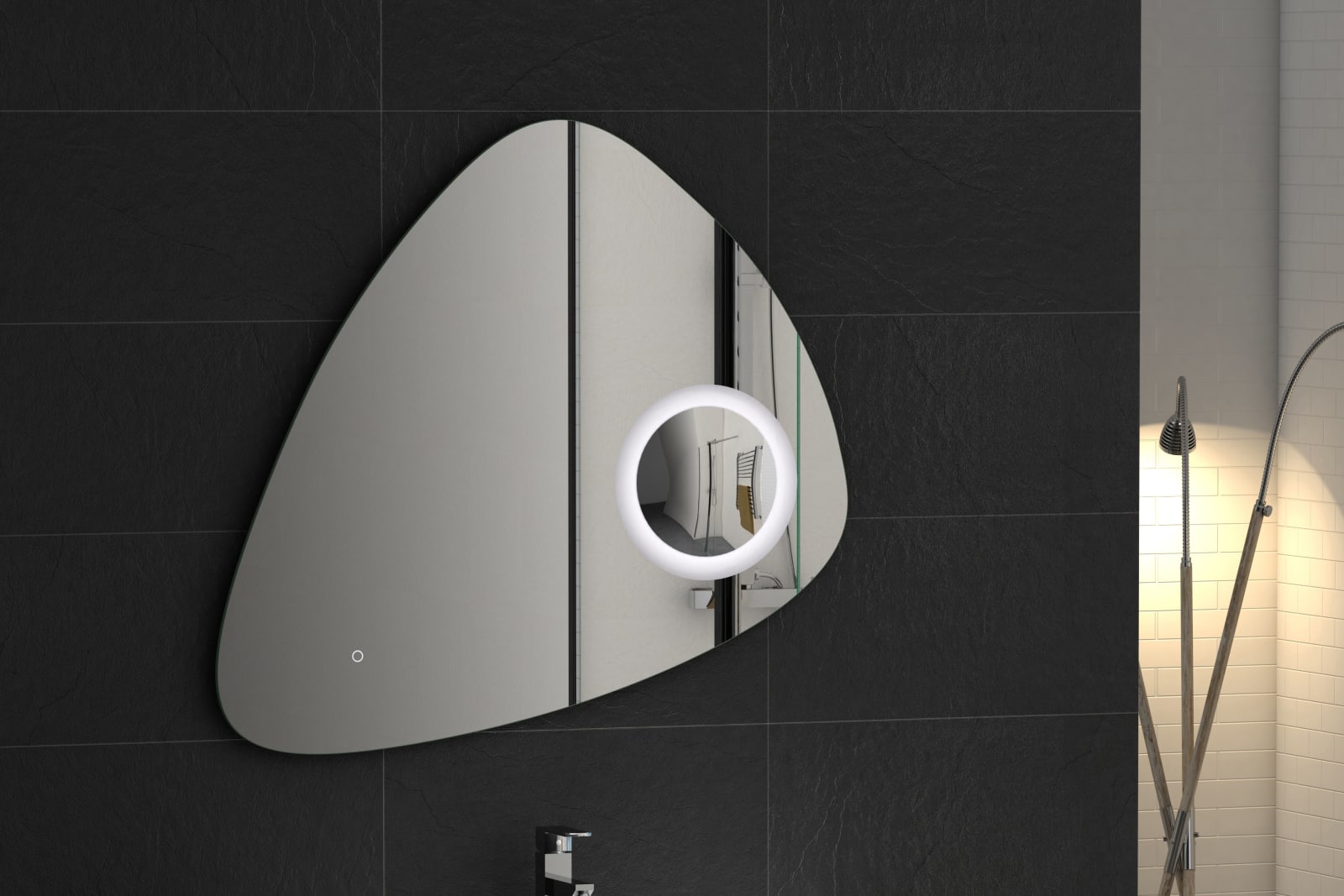 Espejo de baño con luz LED Coycama Stone Principal 0