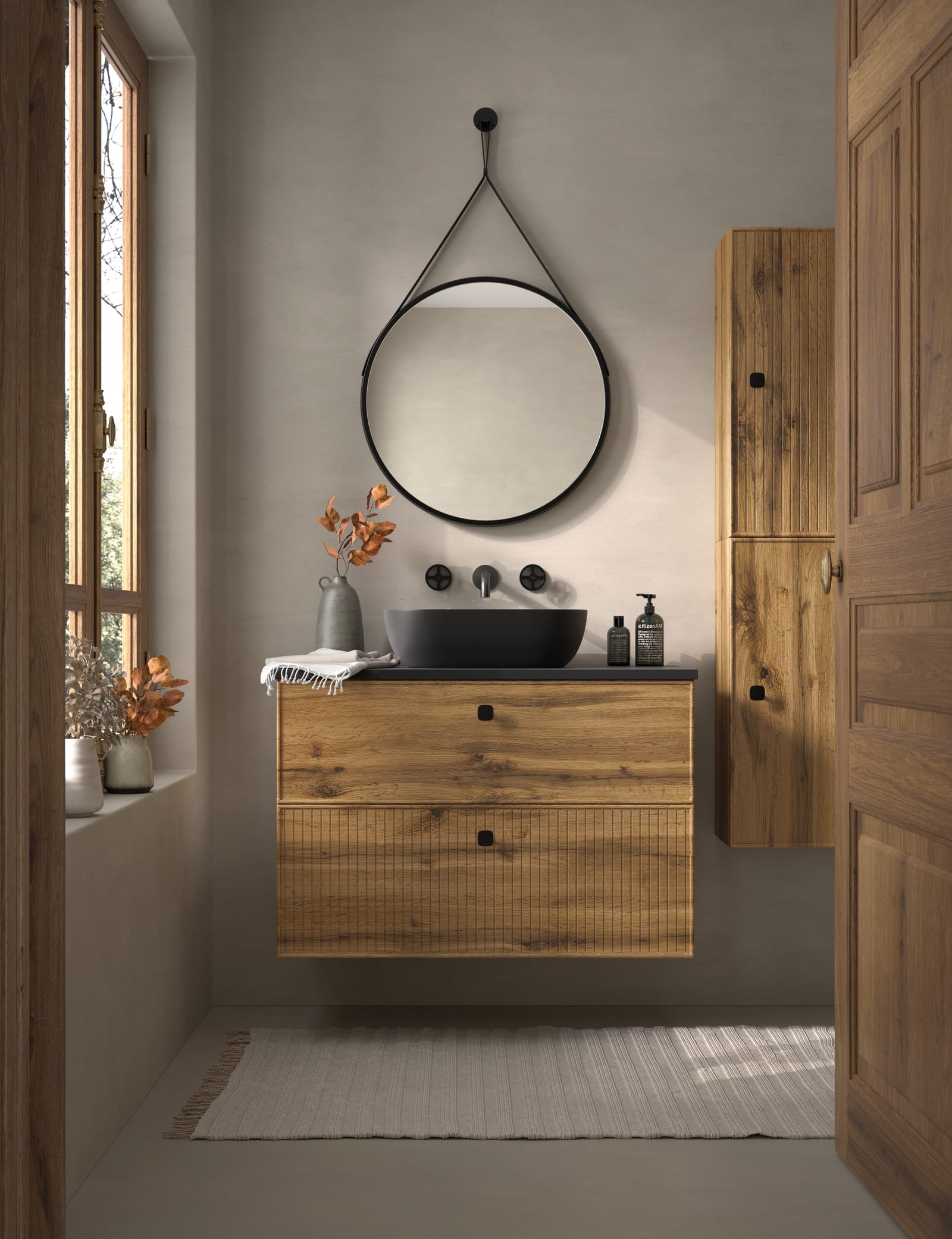 Mueble de baño con encimera de Microtec de Avila Dos Blanca Principal 0