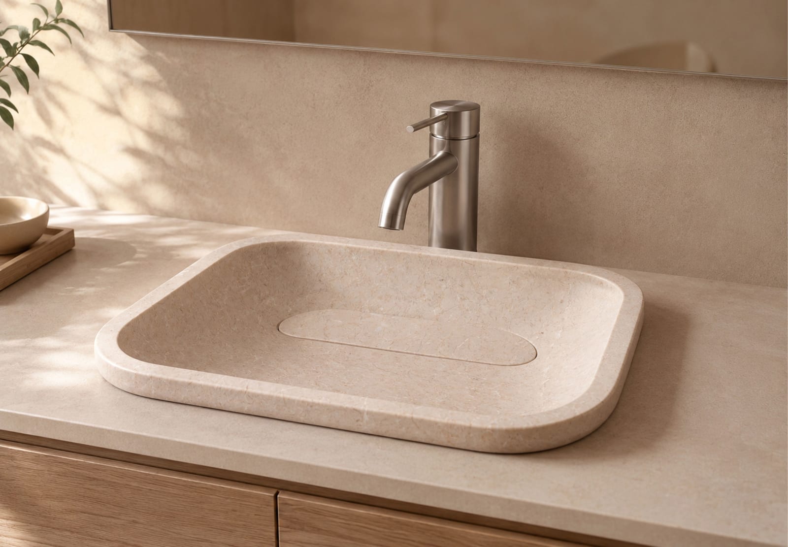 Lavabo de mármol natural Bruntec River Principal 0