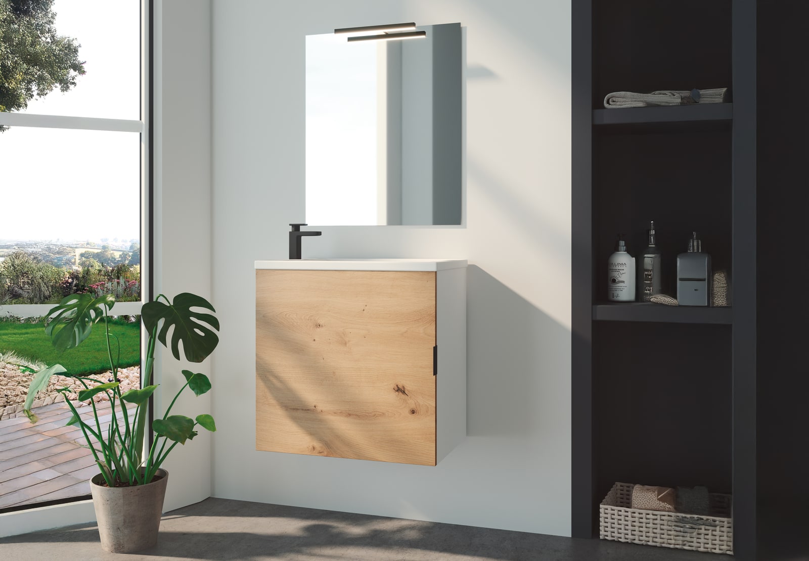 Conjunto mueble de baño fondo reducido 35 cm Campoaras Petit Principal 0