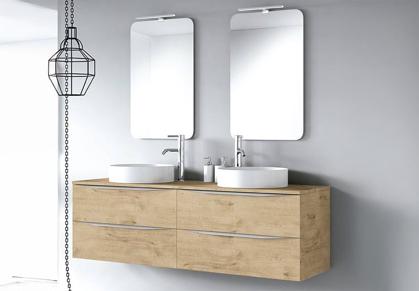Mueble de baño con encimera de madera Coycama Landes Principal 0