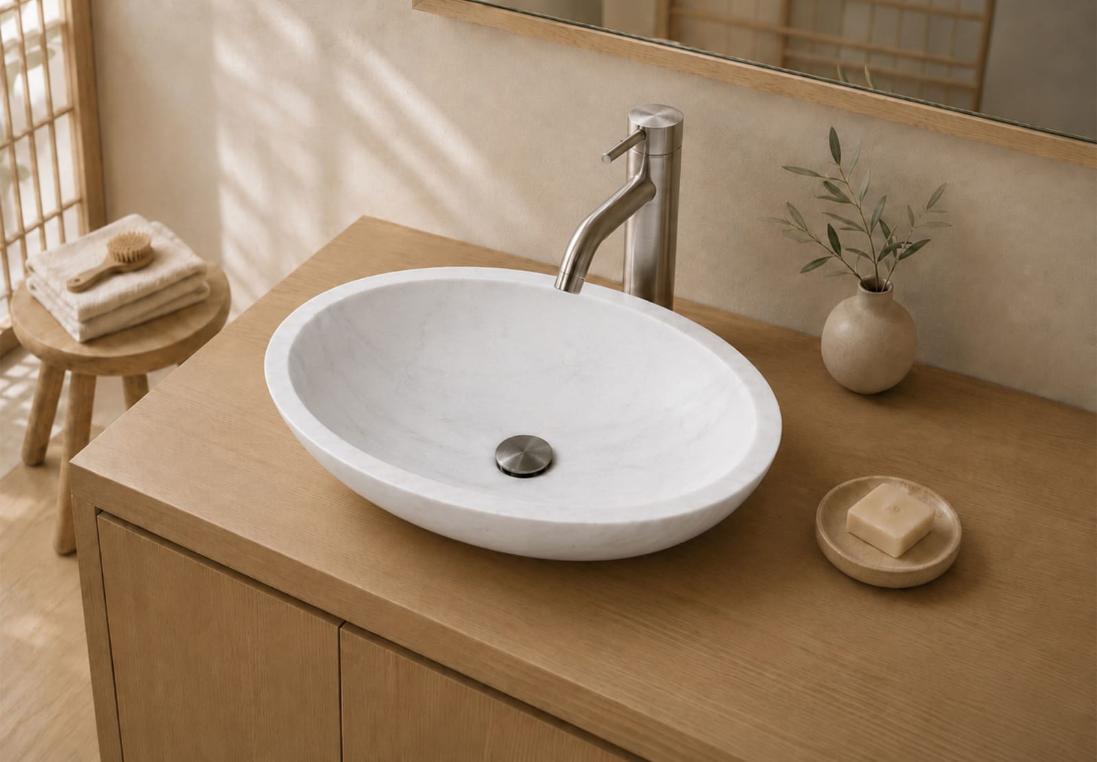 Lavabo de mármol natural Bruntec Bol Principal 0