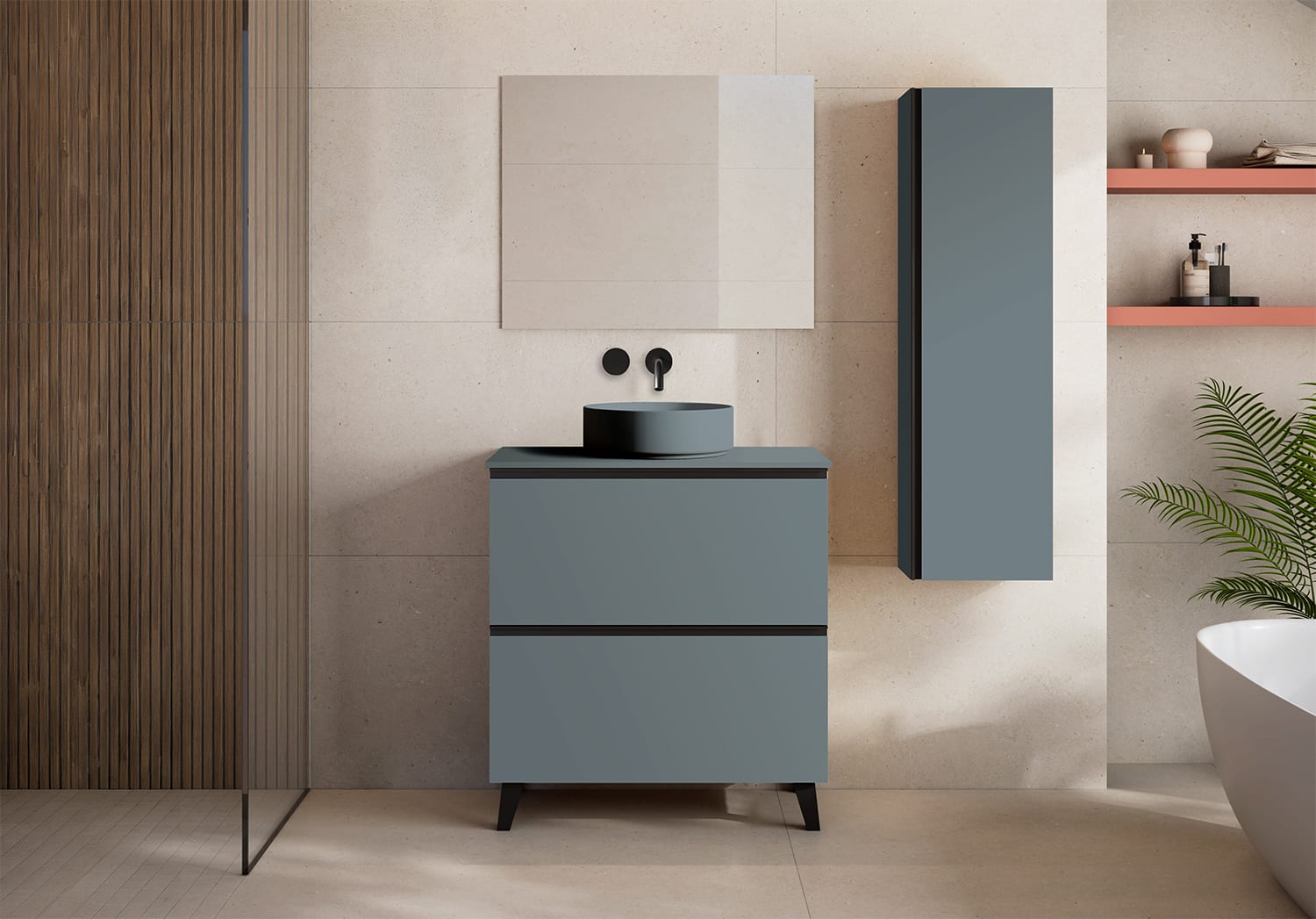 Mueble de baño con encimera MDF Compatech Visobath Granada Principal 0