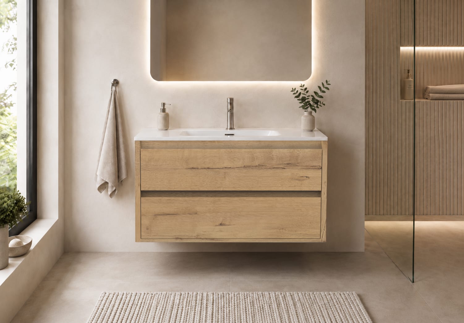 Conjunto mueble de baño moderno Bruntec Boston Principal 0