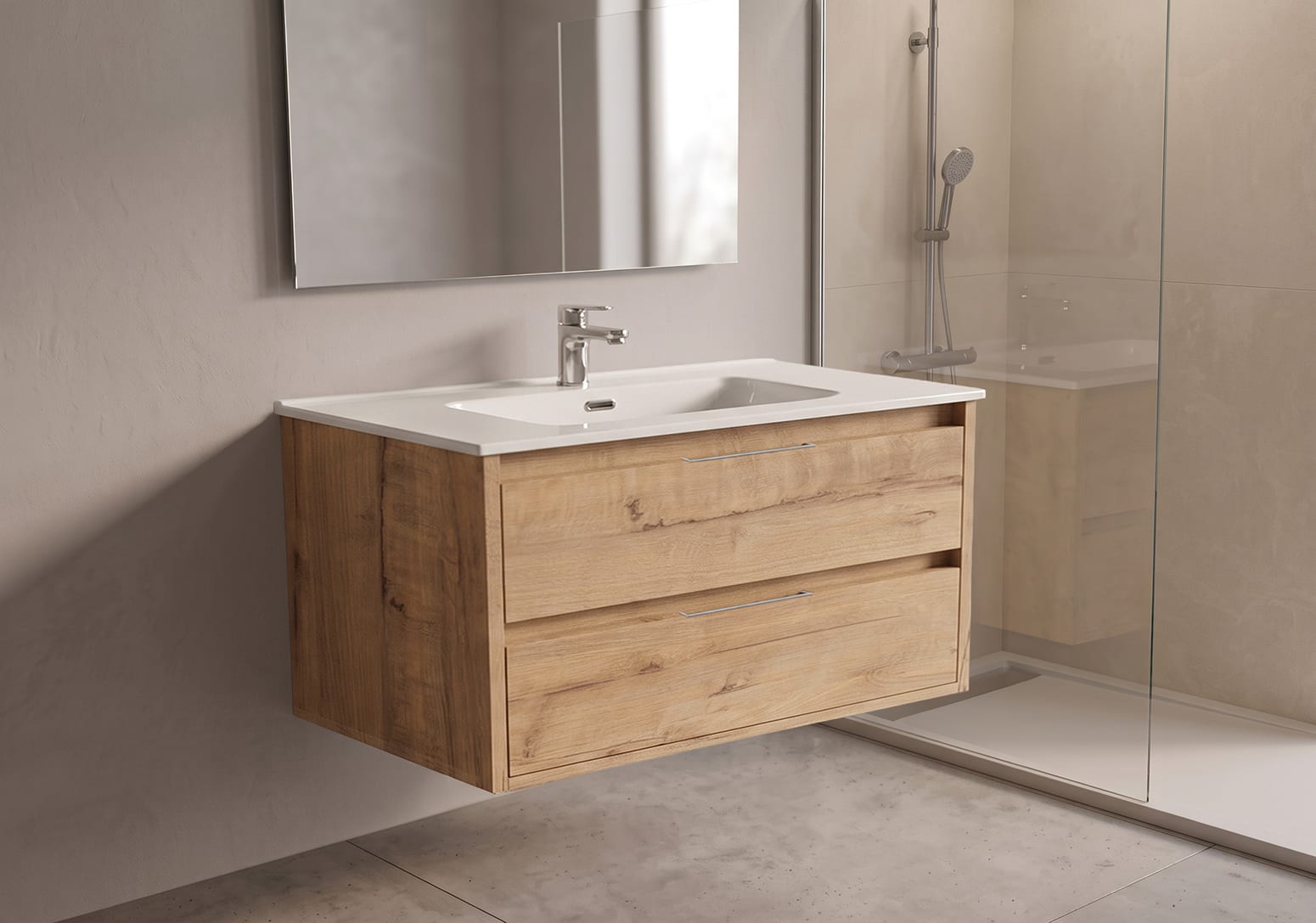 Conjunto mueble de baño moderno Bruntec Boston Principal 0
