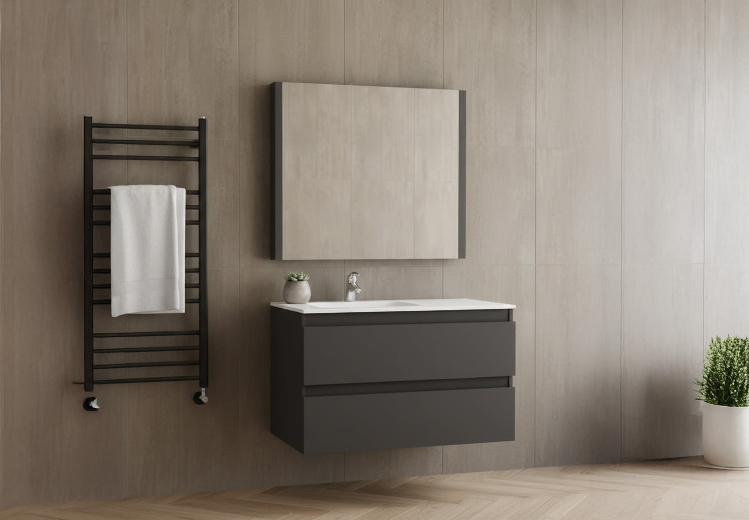 Mueble de baño fondo reducido 37.8 cm Campoaras Aqua Principal 0
