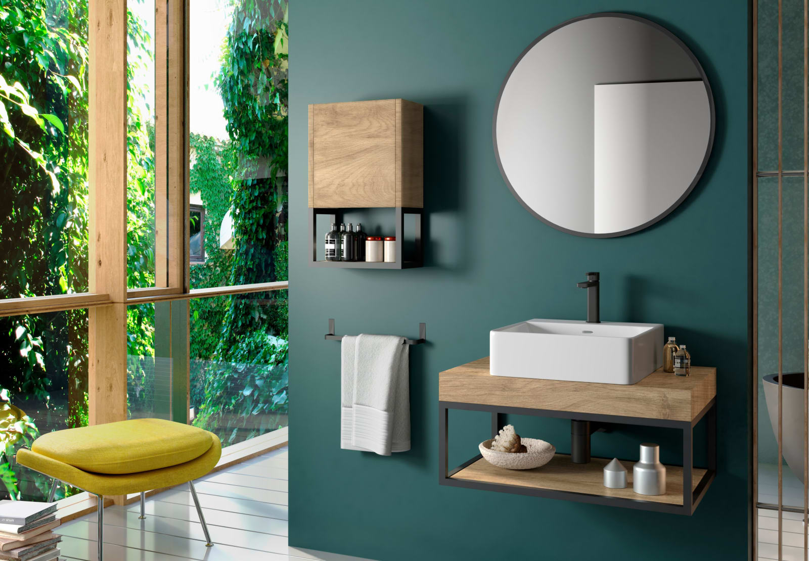 Mueble de baño con encimera Coycama Spok Industrial Principal 0